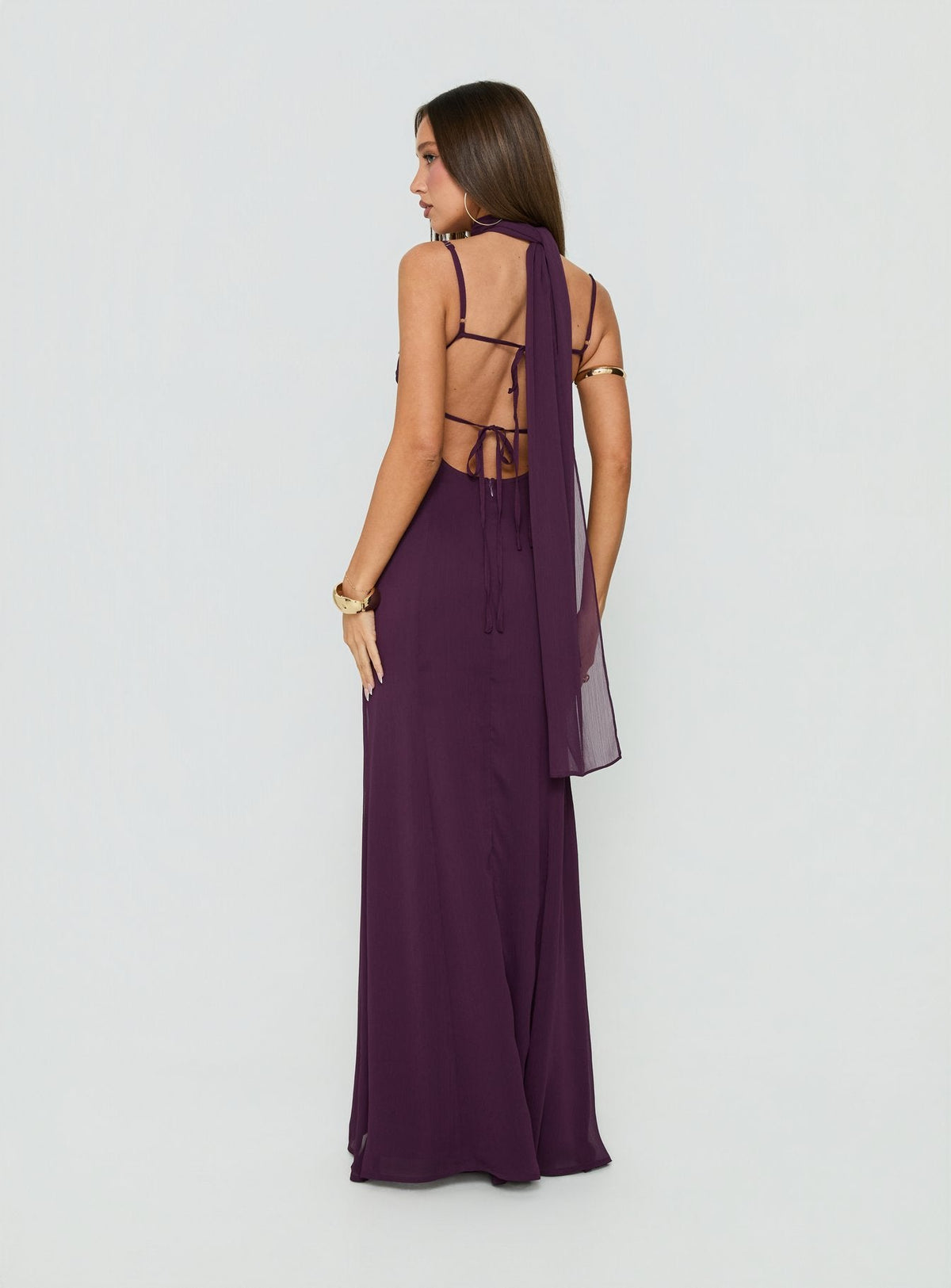 #NOVERA - Vestido Largo Jadira Ciruela -