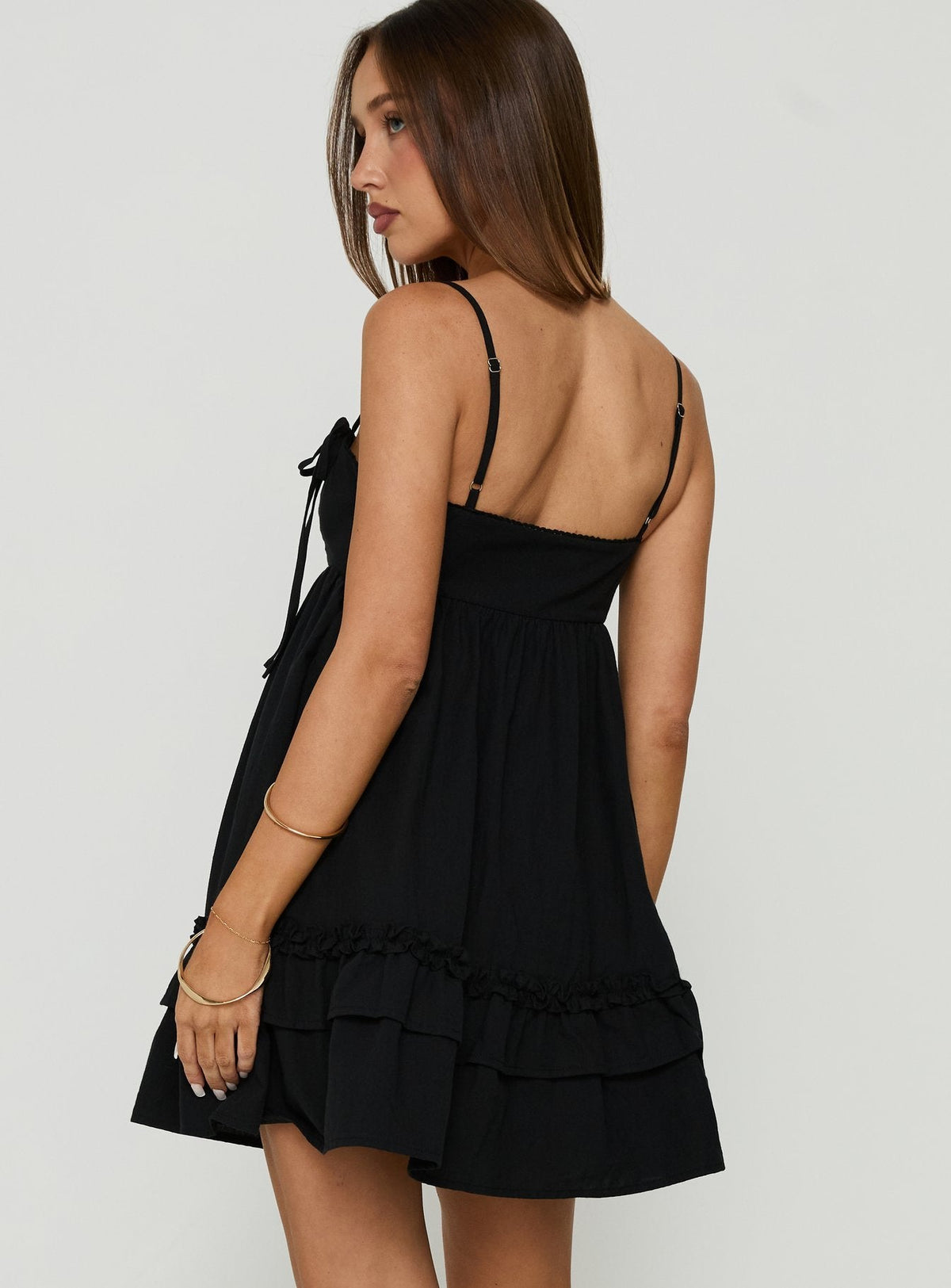 #NOVERA - Vestido Mini Vigo Negro Babydoll -
