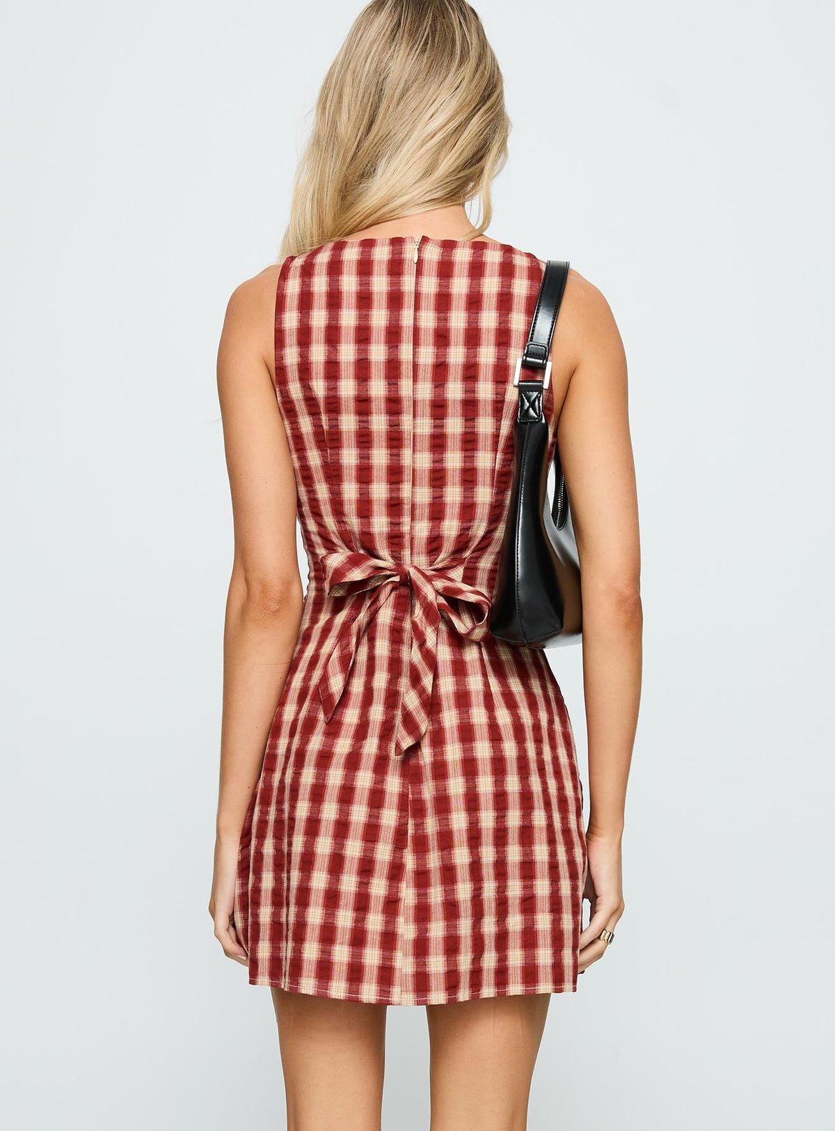 #NOVERA - Vestido Mini Sotogrande Rojo de Cuadros -