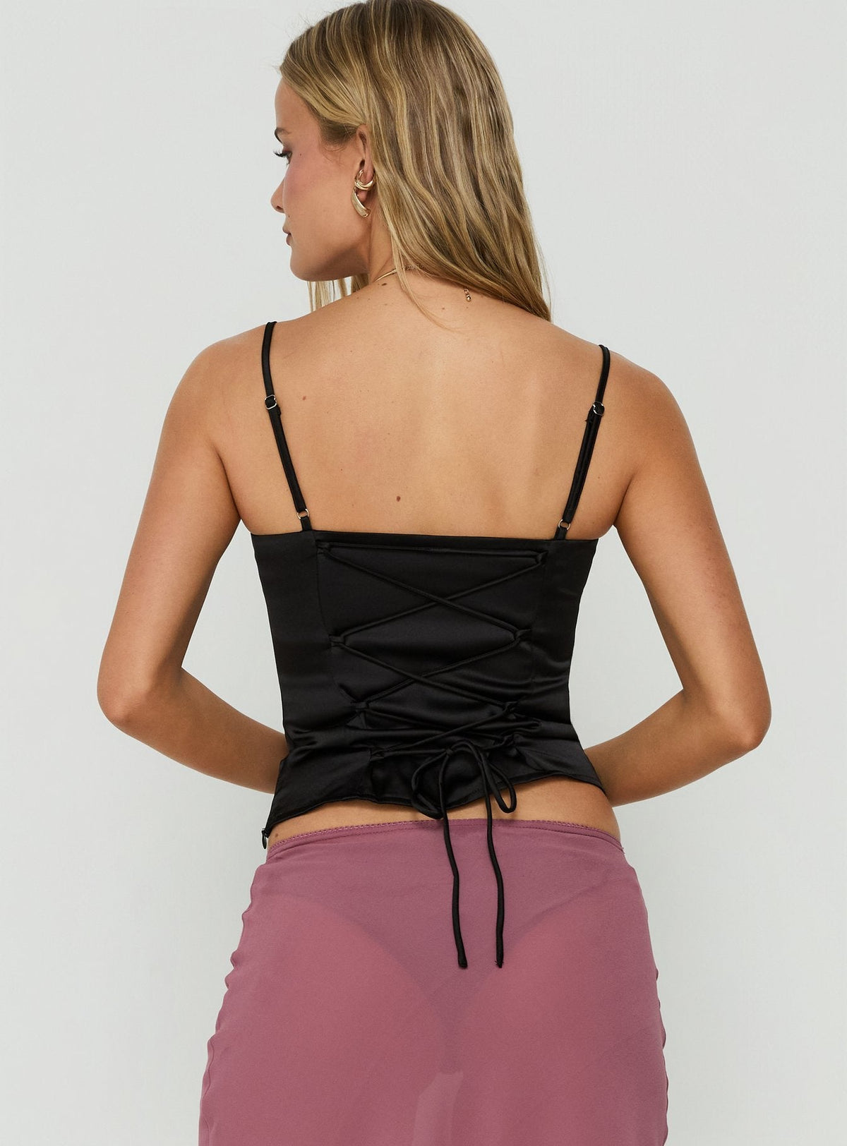 #NOVERA - Top Selesta Negro Estructurado -