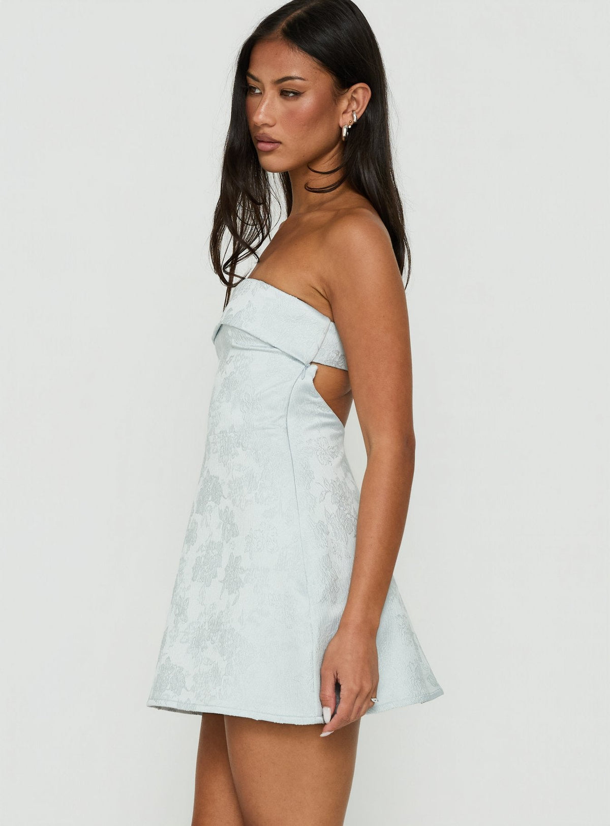 #NOVERA - Vestido Mini Dakhoda Azul Claro Palabra de Honor -
