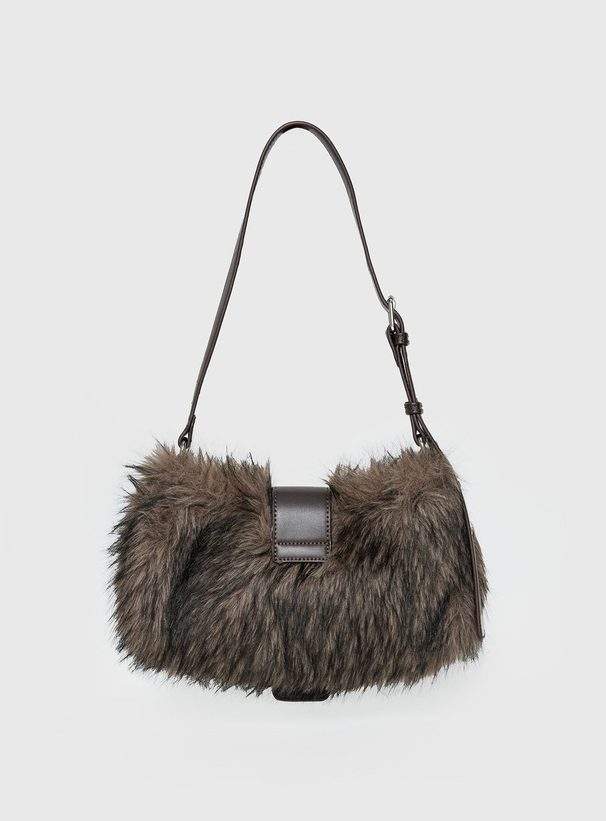 #NOVERA - Bolso de Hombro Elliot Marrón de Pelo Sintético -