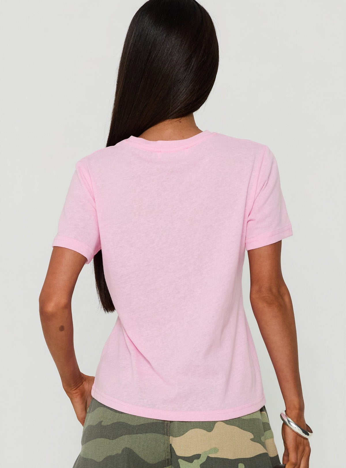 #NOVERA - Camiseta Medina Rosa Estampada Holgada -