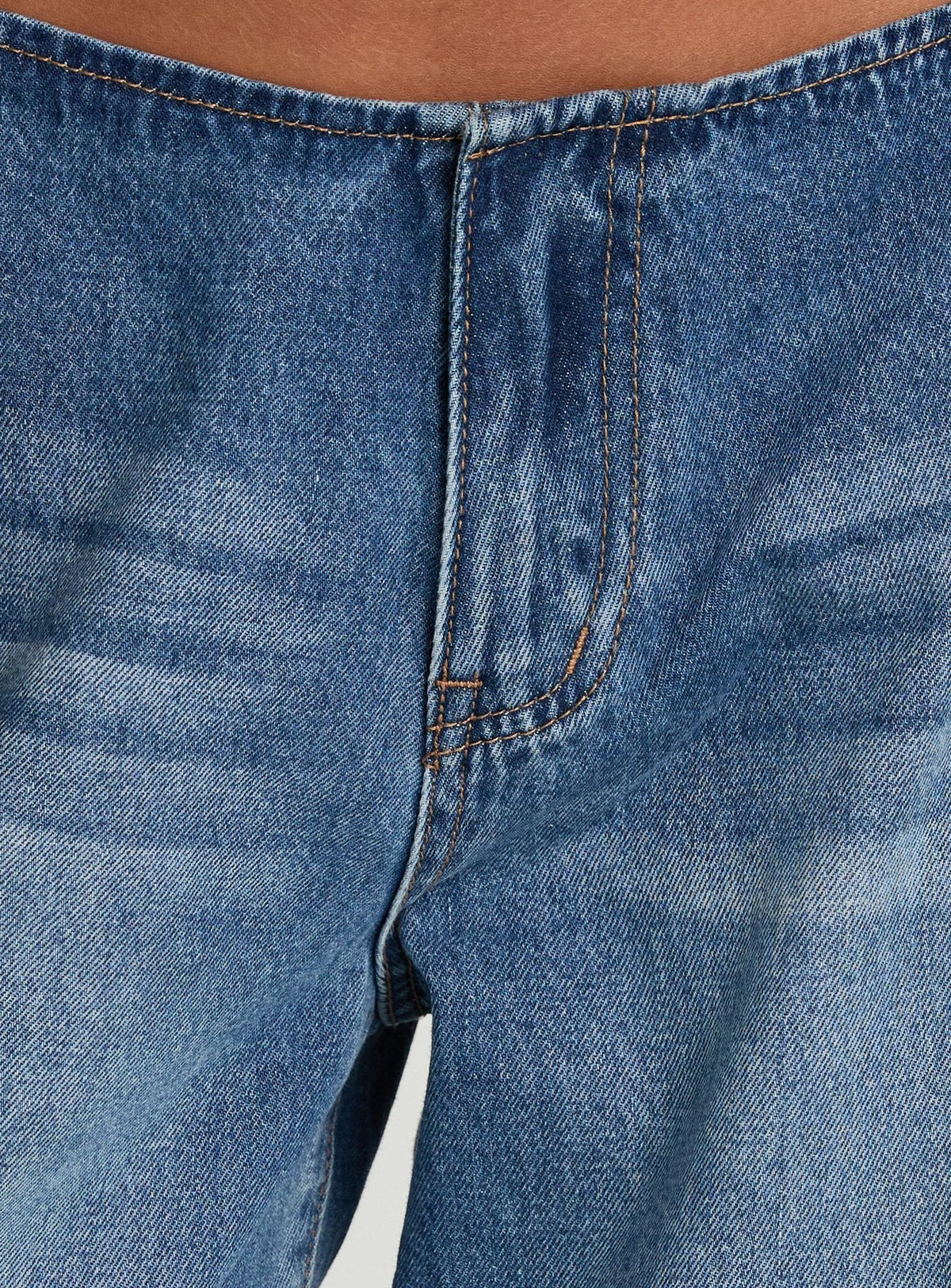 #NOVERA - Vaqueros Baggy Roamer Azul Vintage Medio de Tiro Bajo -