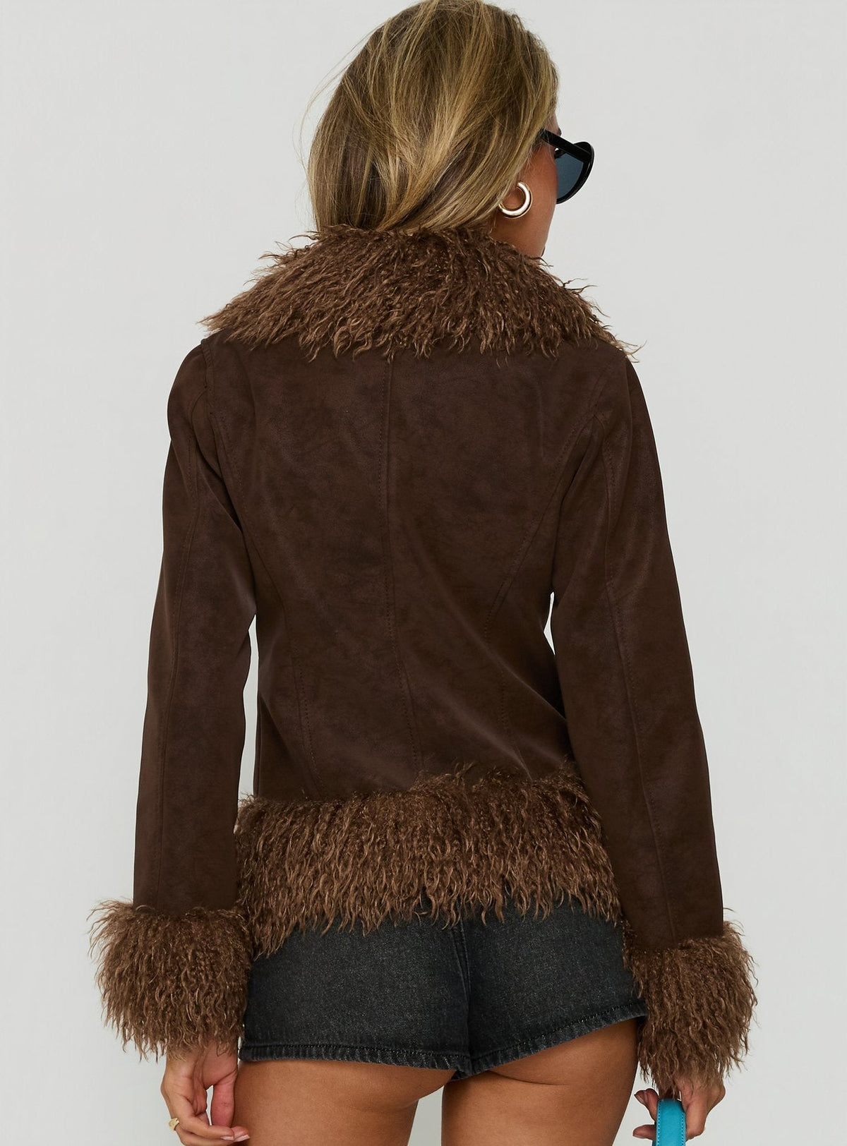 #NOVERA - Chaqueta Adalyna Marrón de Pelo Sintético -
