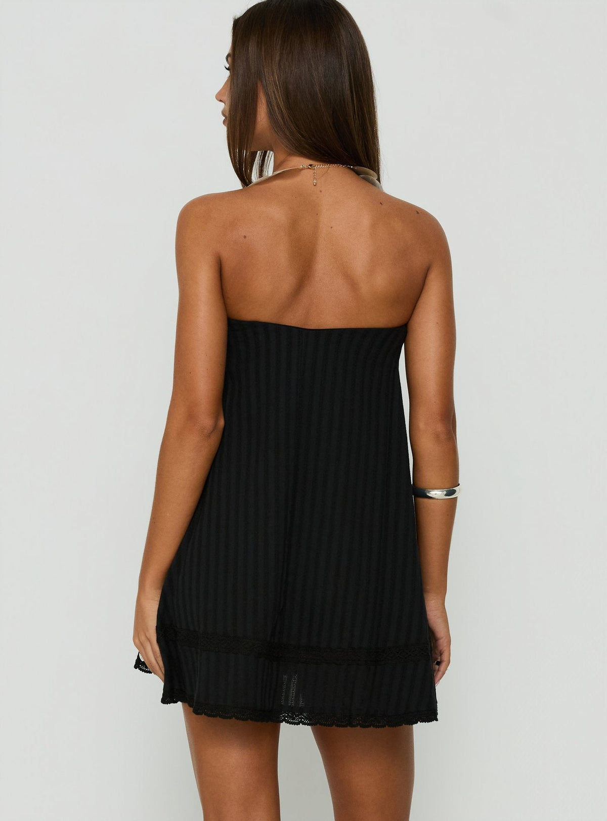 #NOVERA - Vestido Mini Gypsea Negro Palabra de Honor -