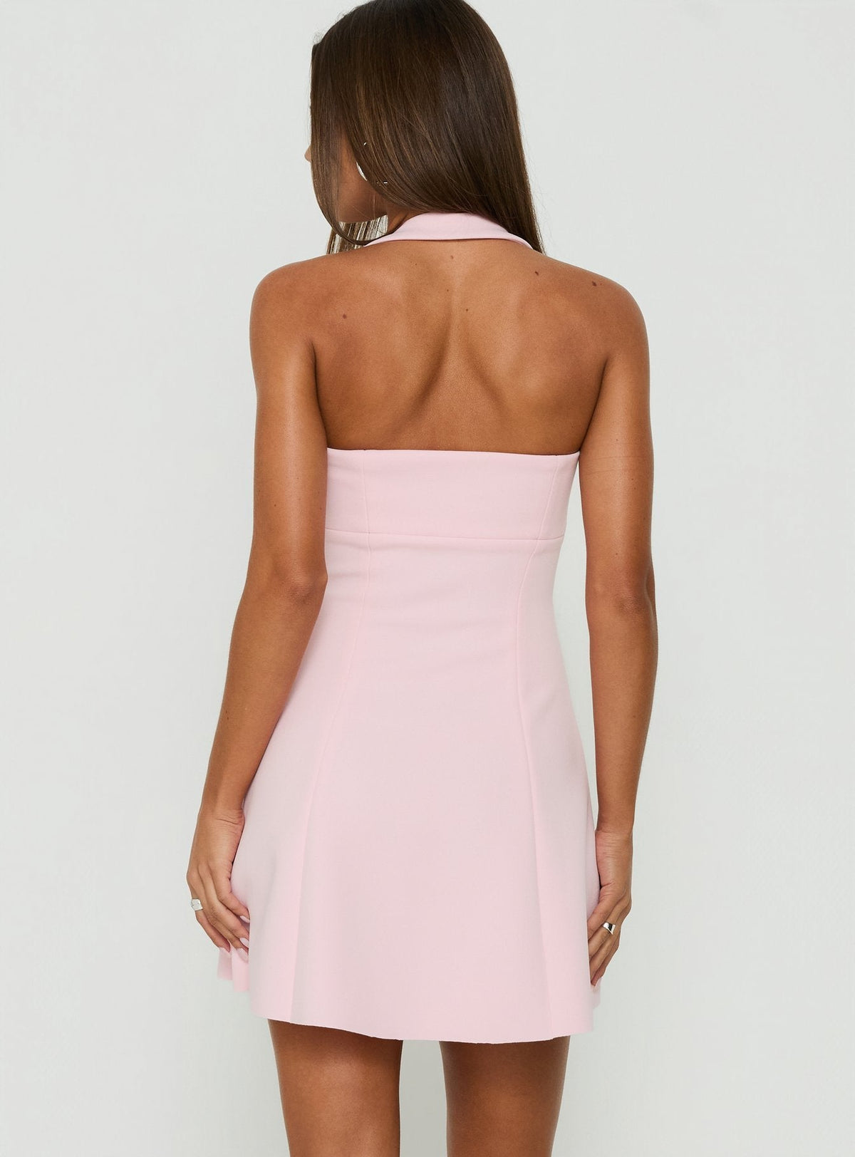 #NOVERA - Vestido Mini Alyn Rosa Halter -