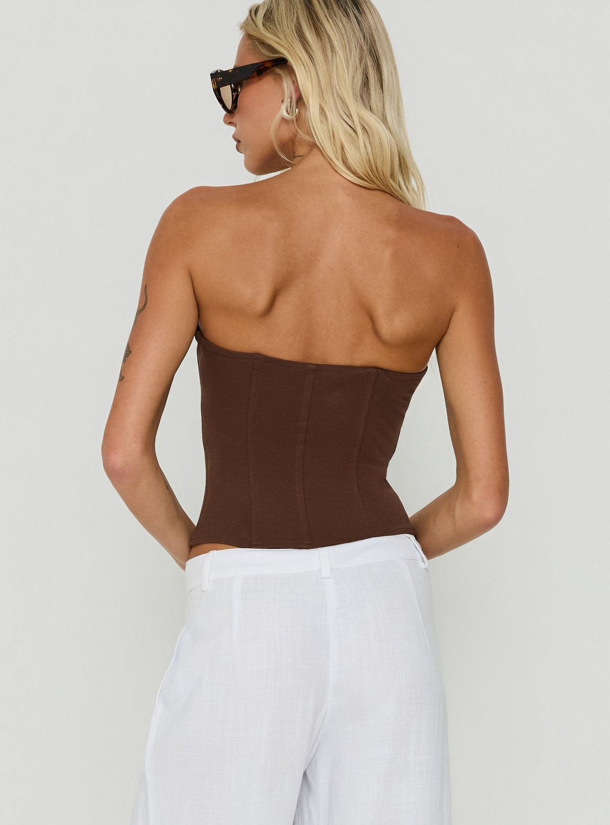 #NOVERA - Top Nolla Chocolate Palabra de Honor Estructurado -