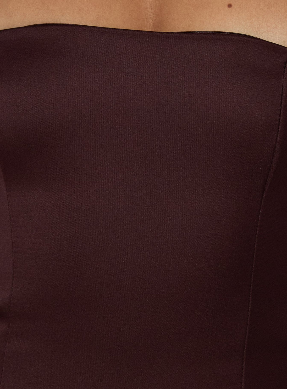 #NOVERA - Vestido Largo Candela Chocolate Palabra de Honor -