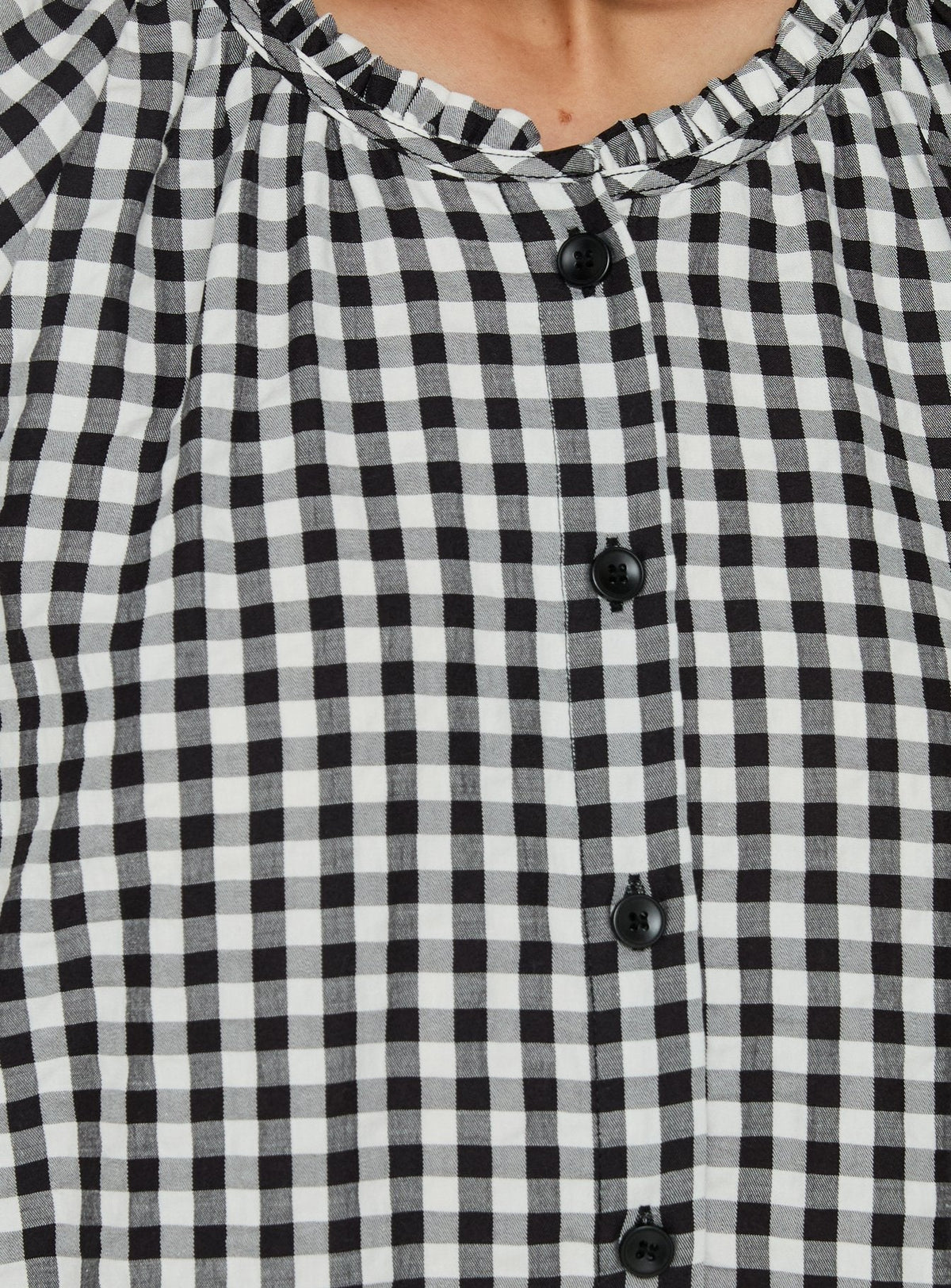 #NOVERA - Vestido Mini Angelikah Negro y Blanco de Vichy Babydoll -