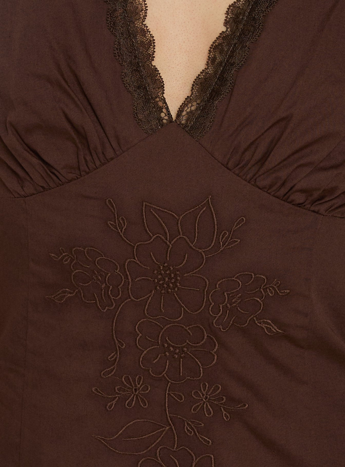 #NOVERA - Vestido Mini Splashy Chocolate de Encaje -