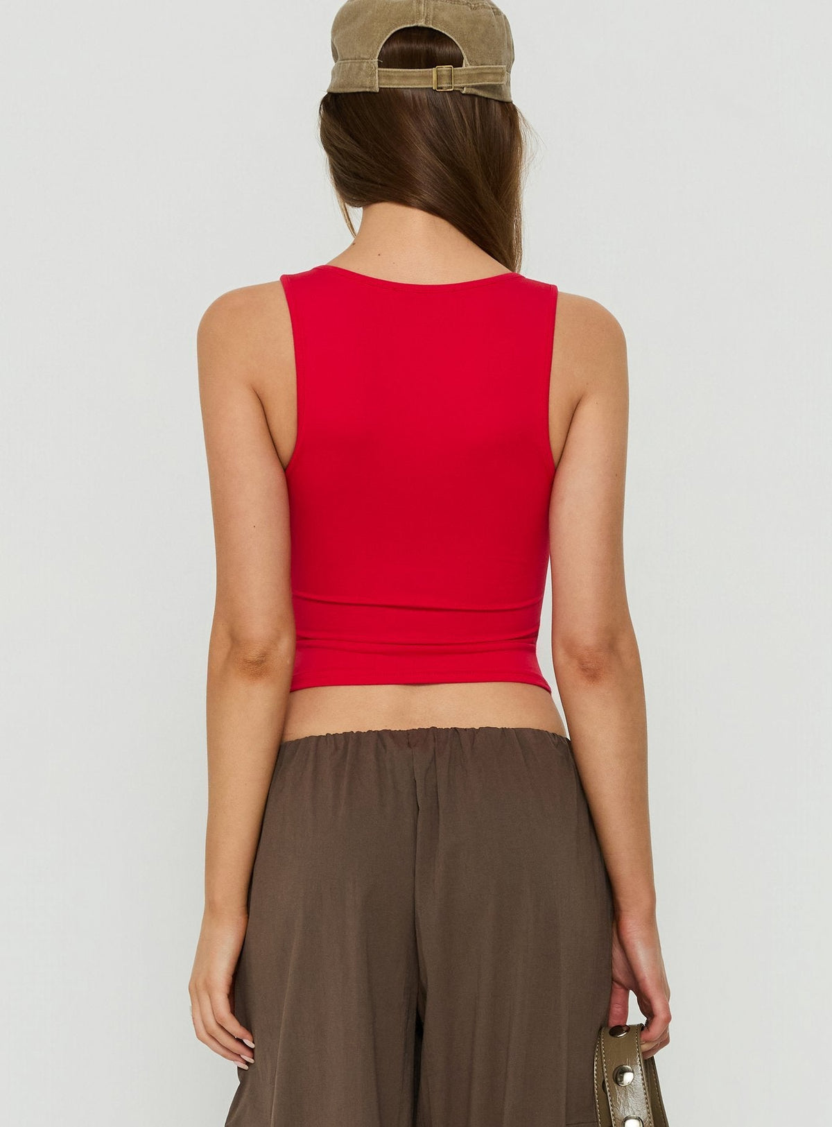 #NOVERA - Camiseta de Tirantes Define Roja de Escote Redondo -