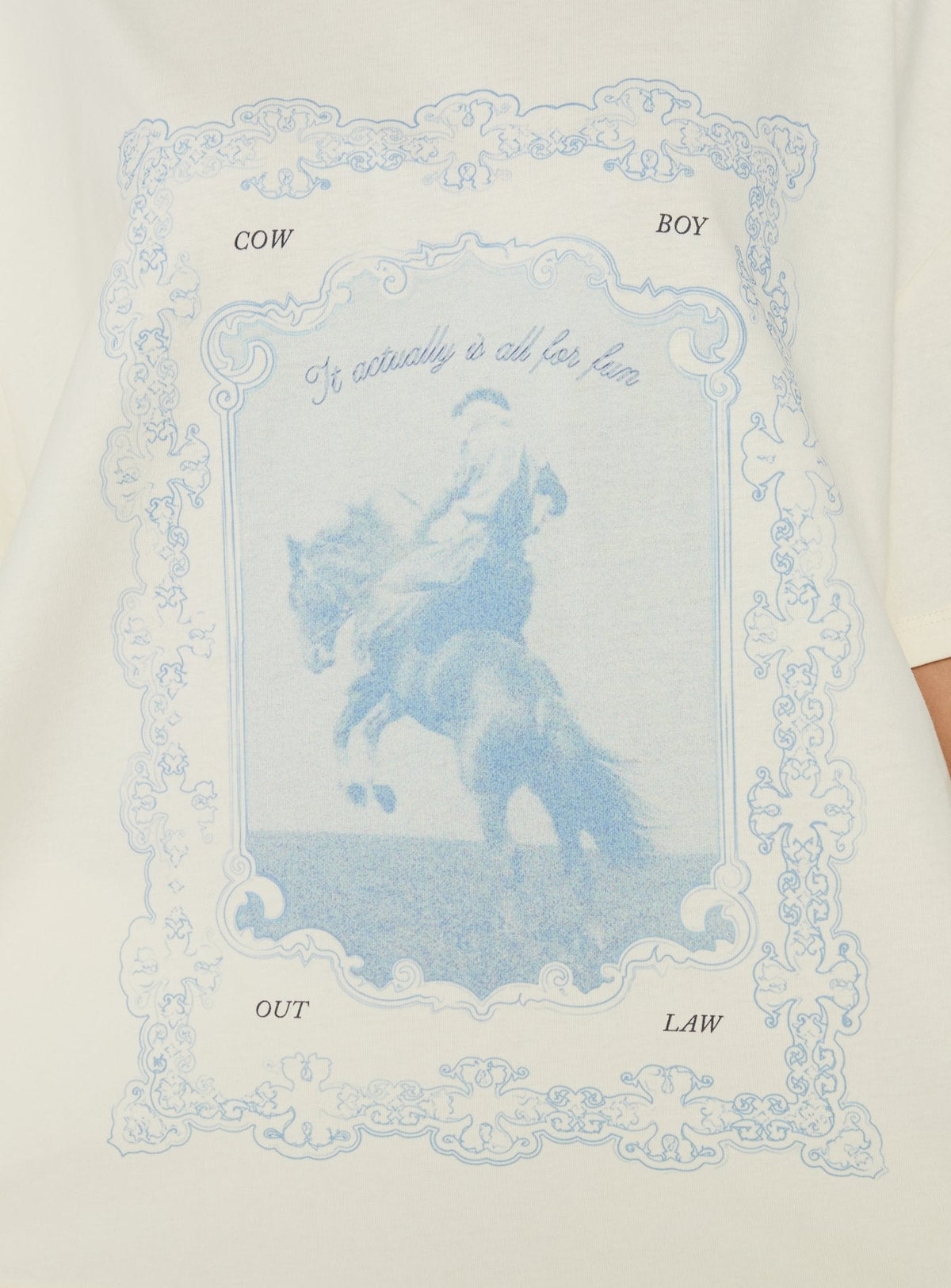 #NOVERA - Camiseta Violeta Crema Oversize Estampada -