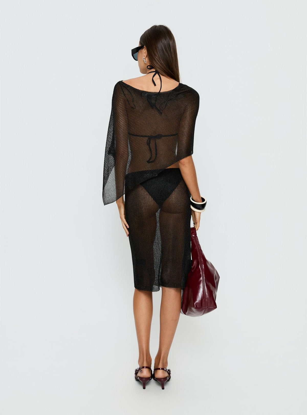#NOVERA - Falda Midi Olivia Negra -