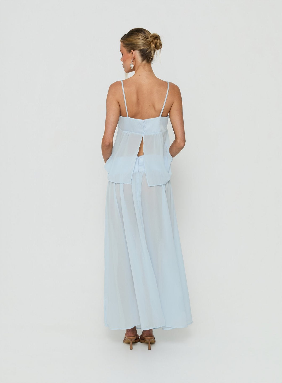 #NOVERA - Vestido Largo Gracia Blouson Azul -