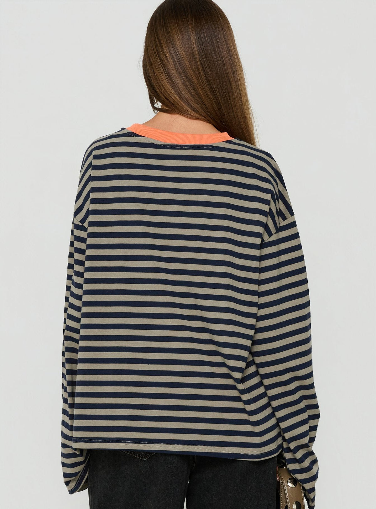 #NOVERA - Top Rocío Multicolor de Rayas de Manga Larga Estampada -