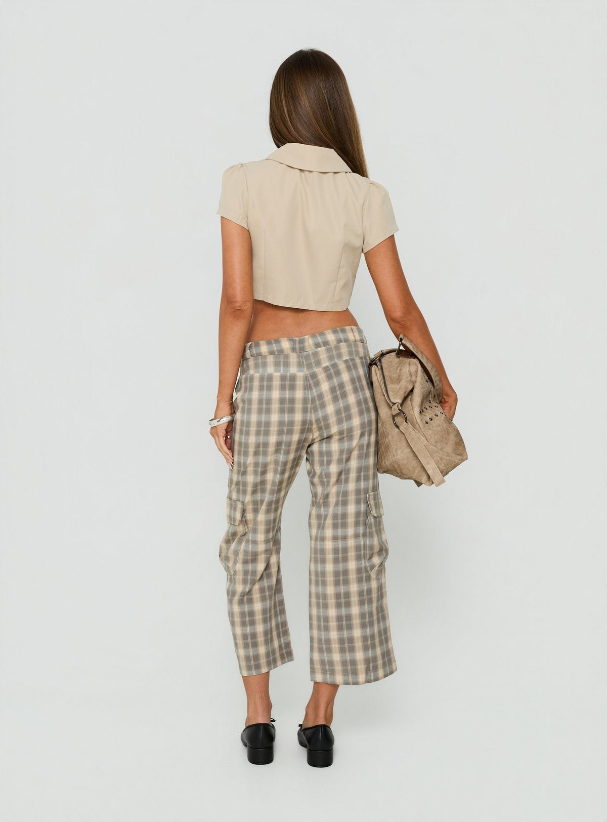 #NOVERA - Pantalón Indee de Cuadros Crop Cargo -