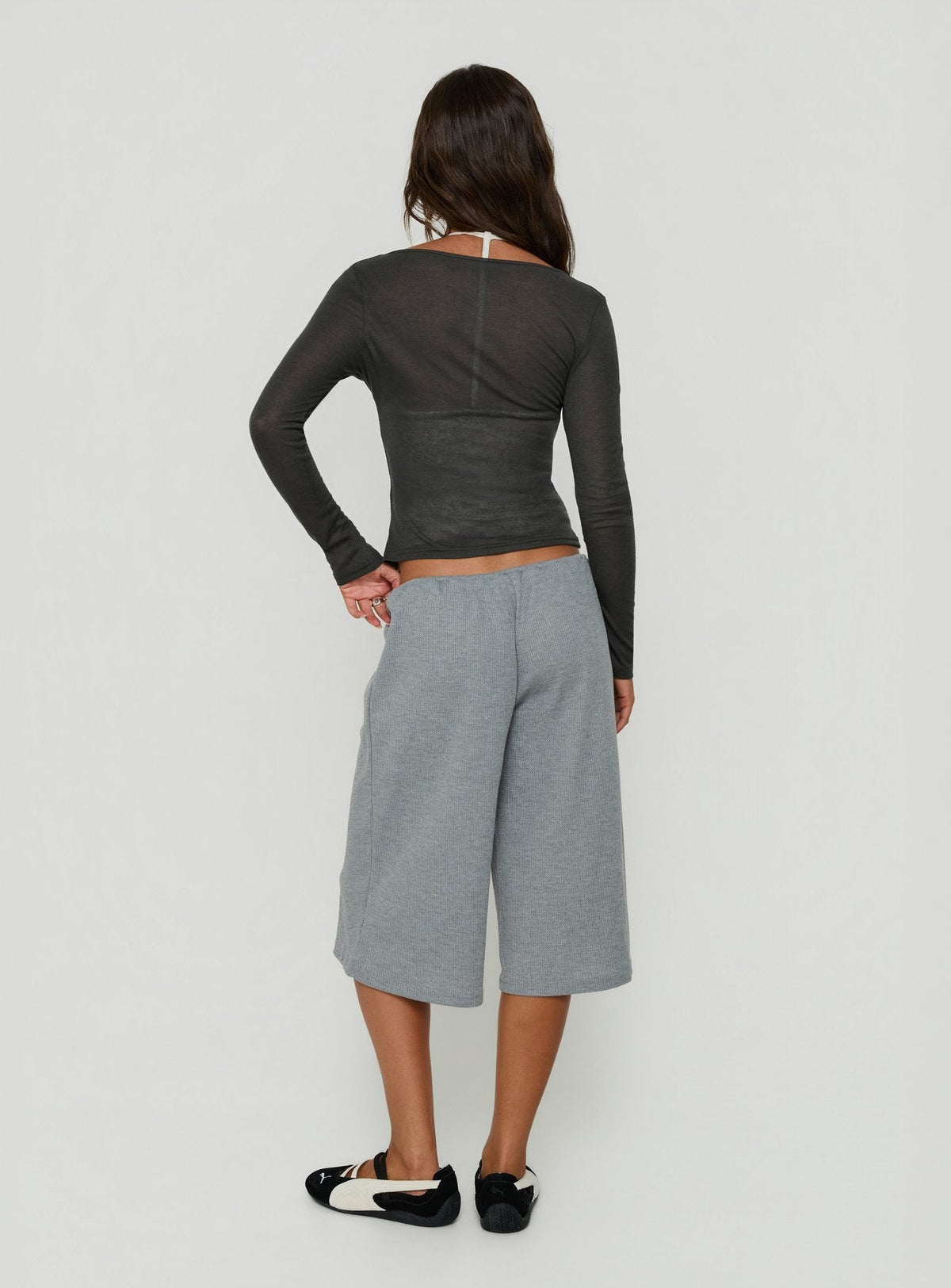 #NOVERA - Shorts Vaqueros Lyrra Gris de Gofre -