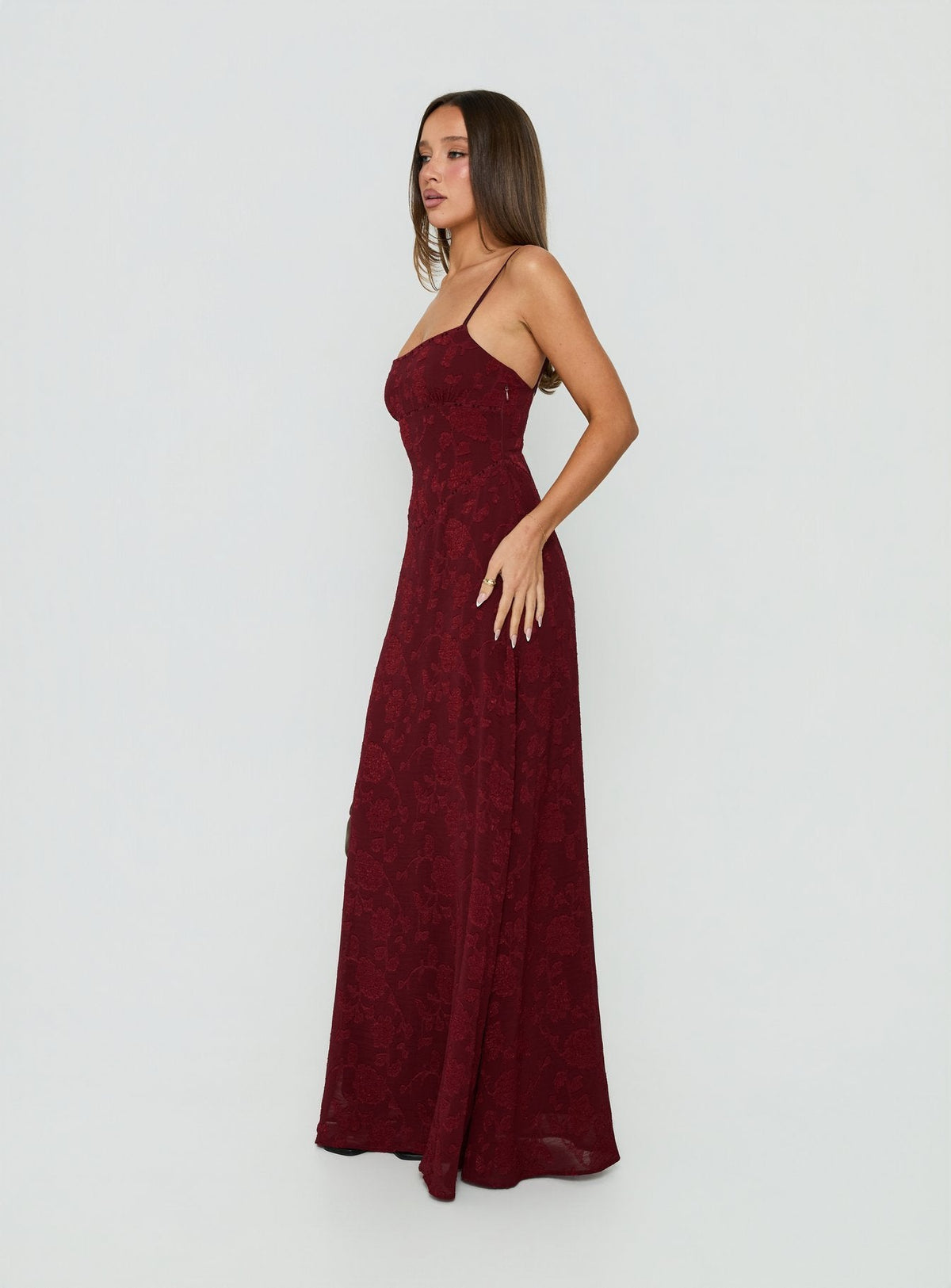 #NOVERA - Vestido Largo Sonia Burdeos -
