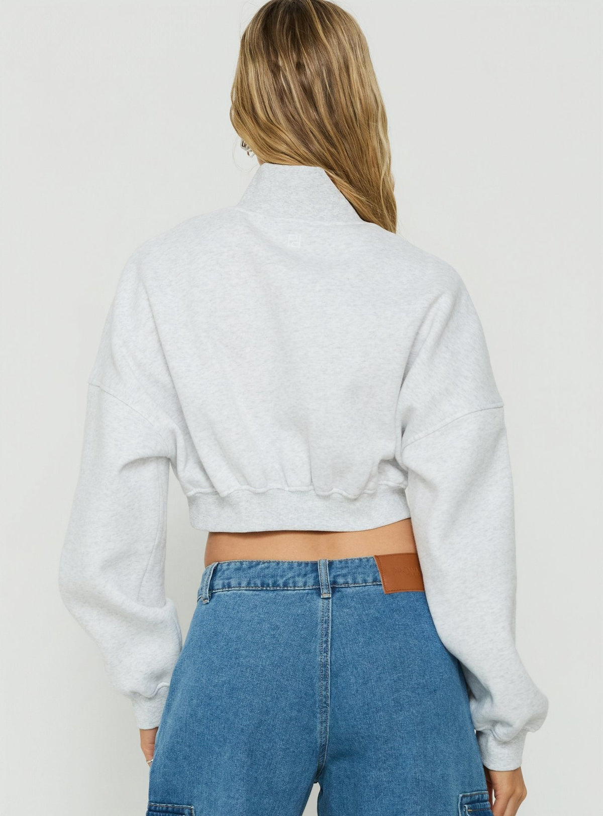 #NOVERA - Jersey Astridd Gris Jaspeado Tobillero Crop -