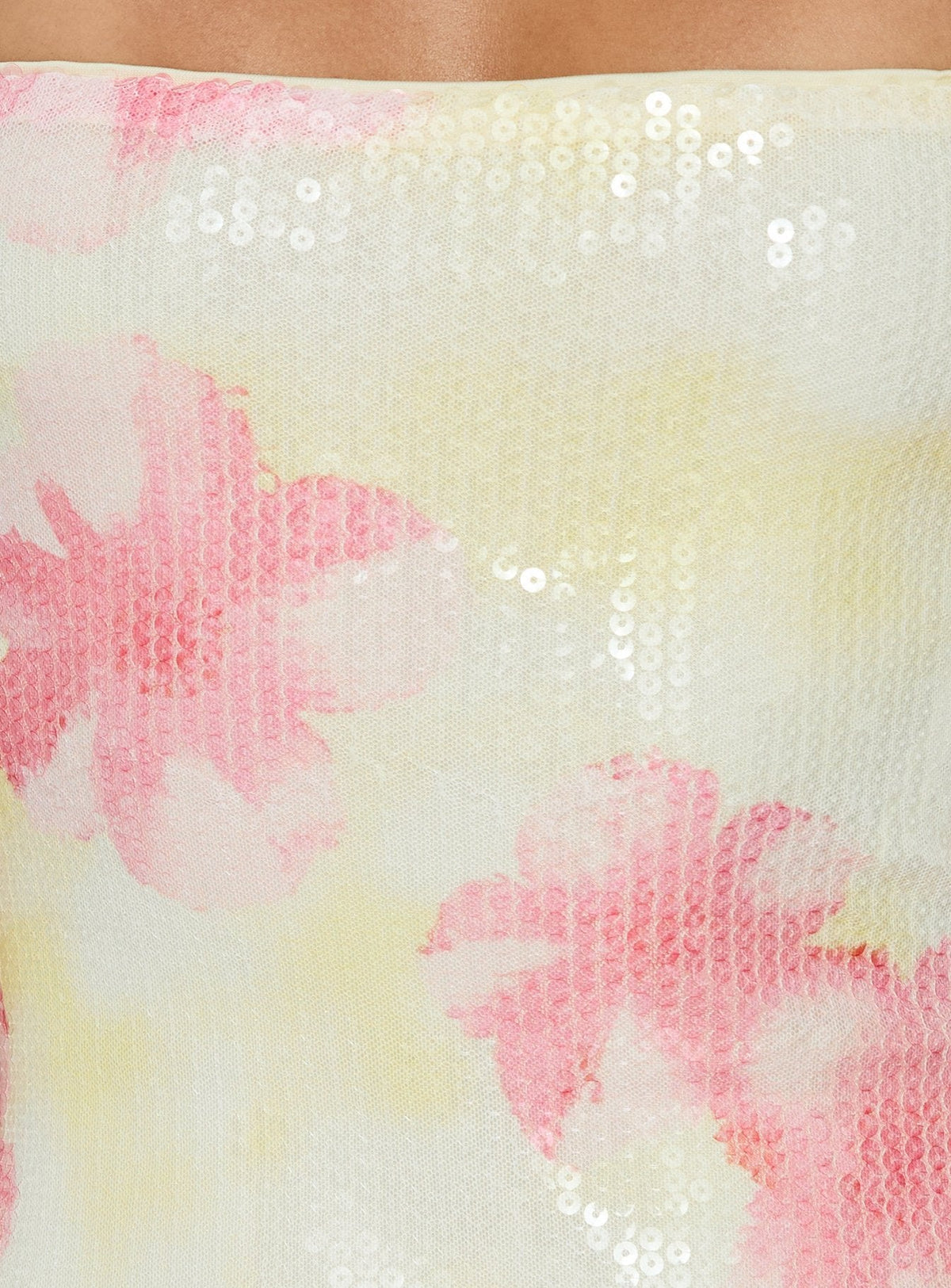 #NOVERA - Vestido Mini Nikai de Lentejuelas de Flores Estampada -