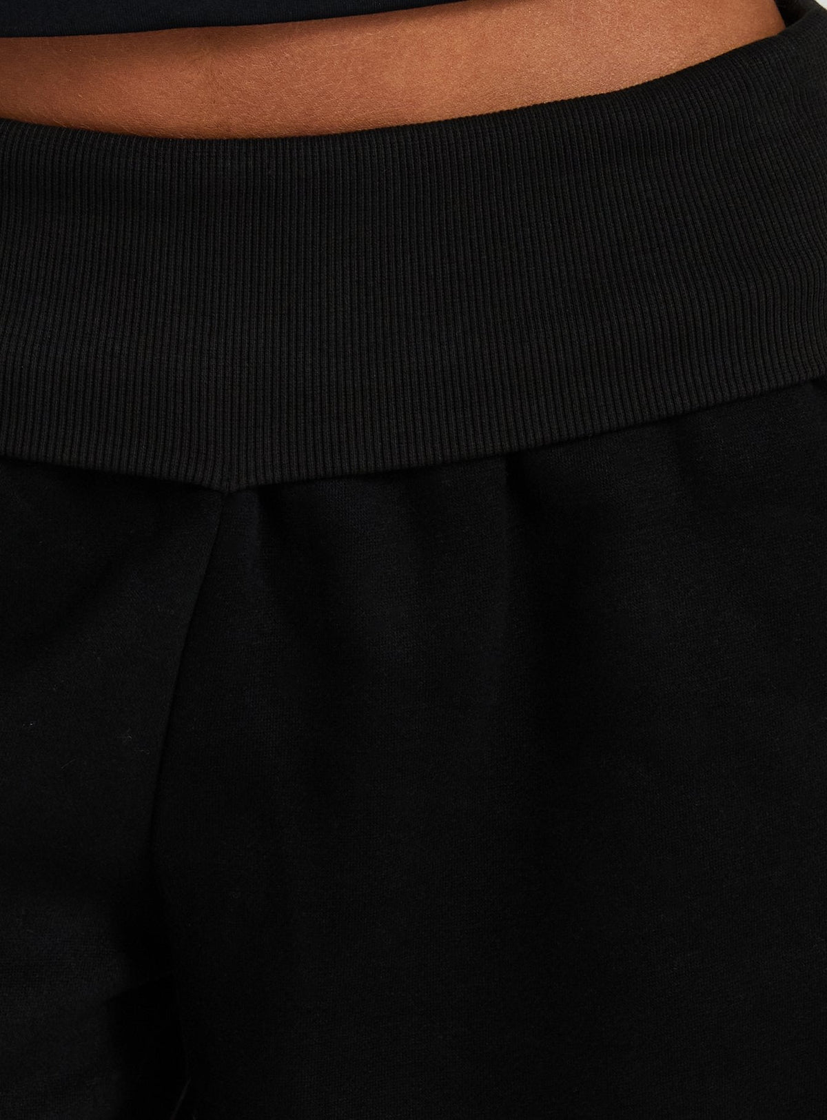 #NOVERA - Pantalón de Chándal Lockie Negro con Cintura Doblada Baggy -