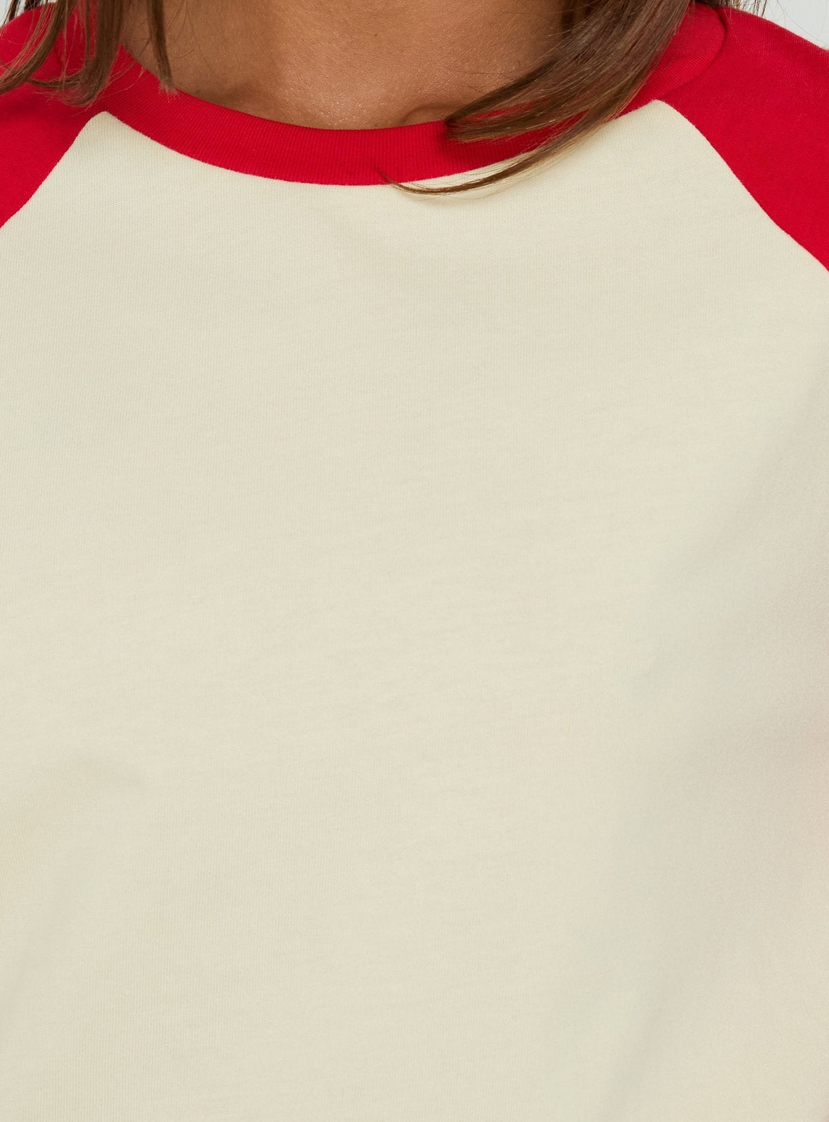 #NOVERA - Top Luna Limón y Rojo de Manga Larga Raglan -