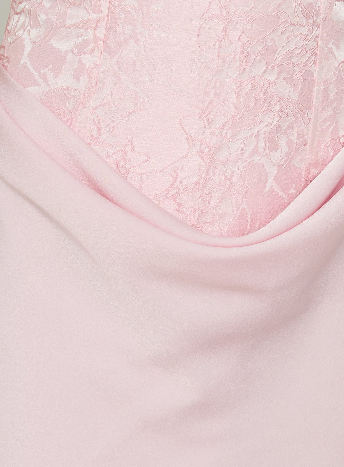 #NOVERA - Vestido Mini Jenevieve Rosa Palabra de Honor -
