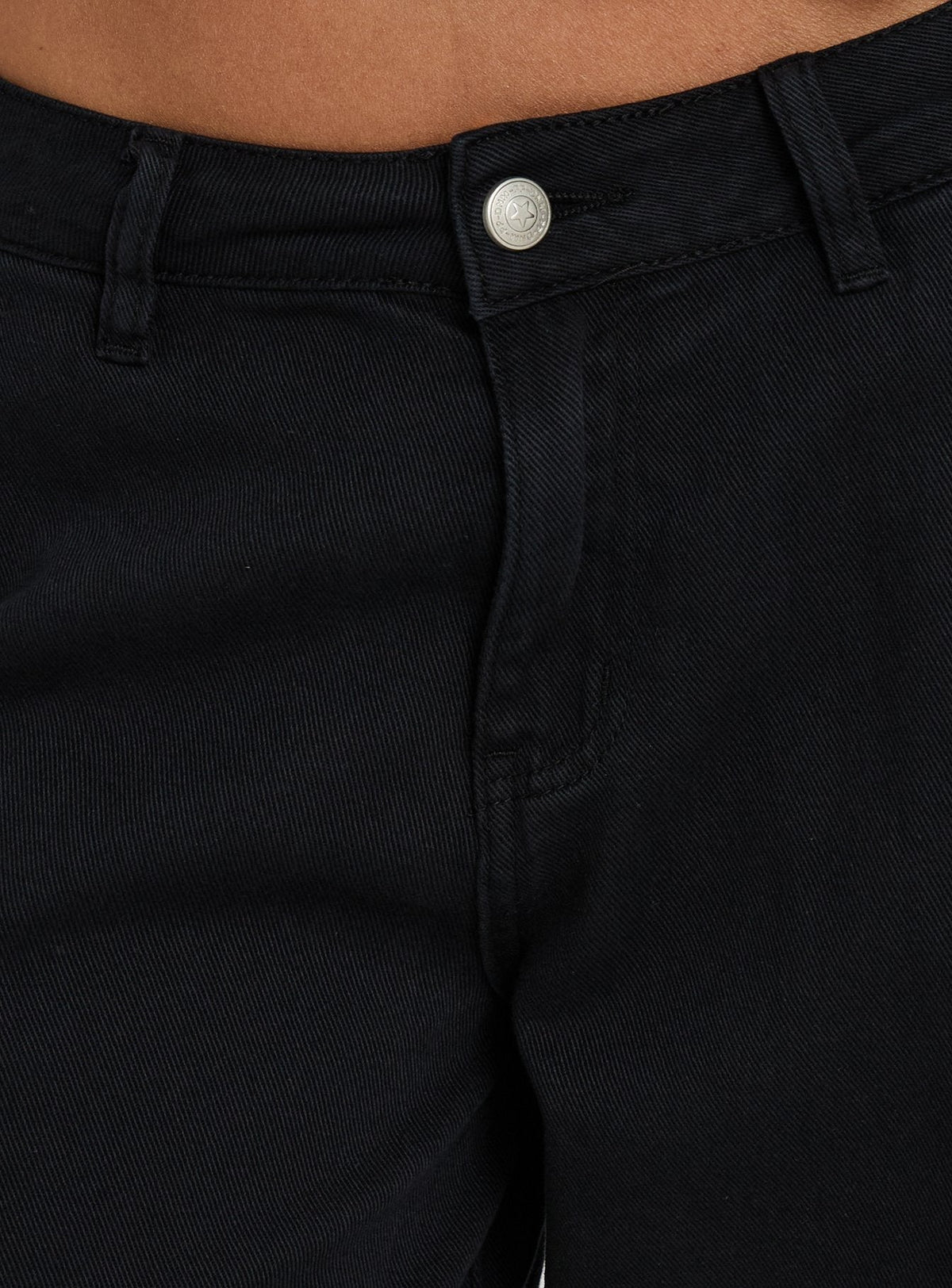 #NOVERA - Shorts Hudsen Negros Lavados Largos Cargo -