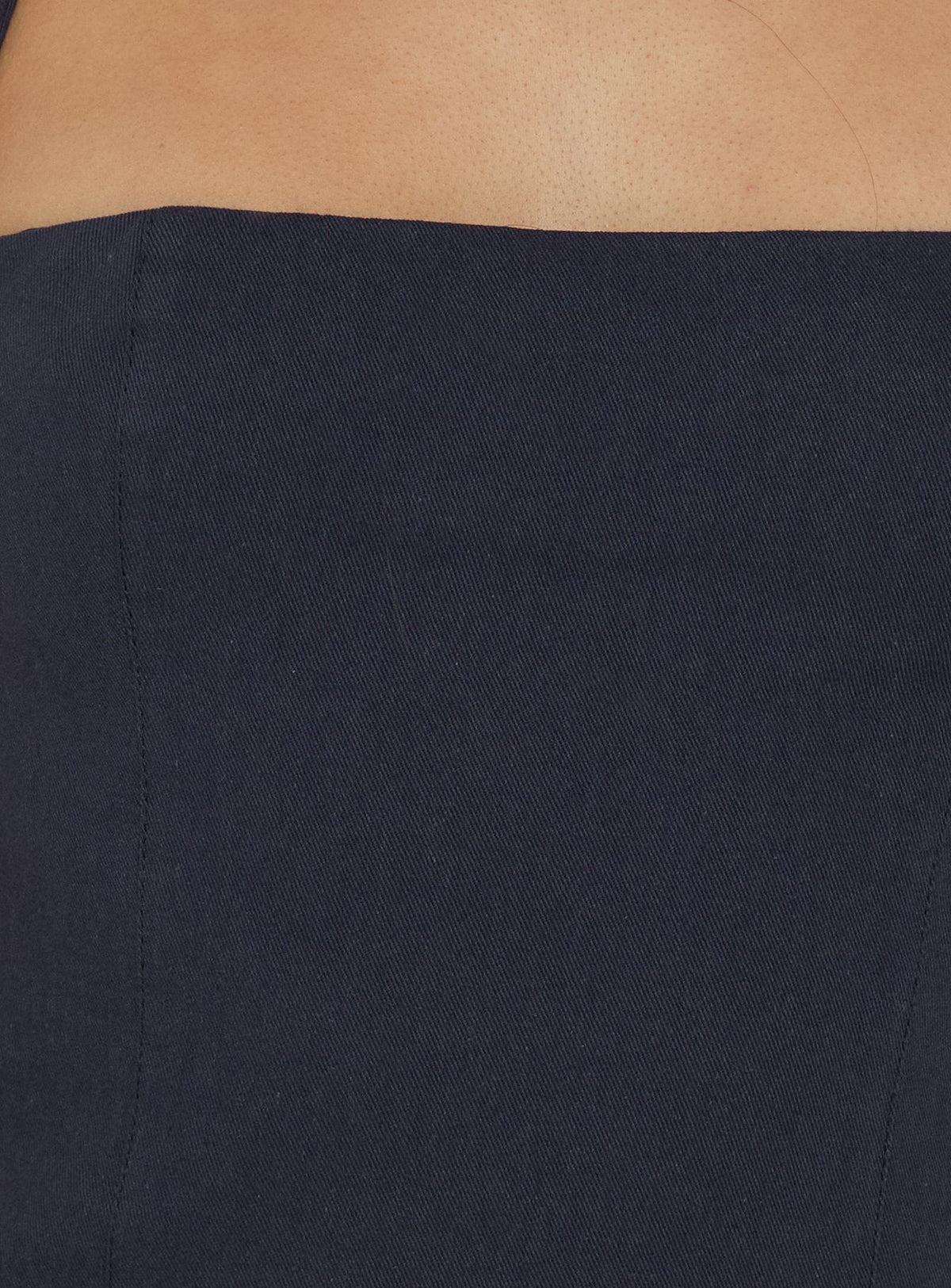 #NOVERA - Vestido Mini Esatora Azul Marino Halter Acampanado -