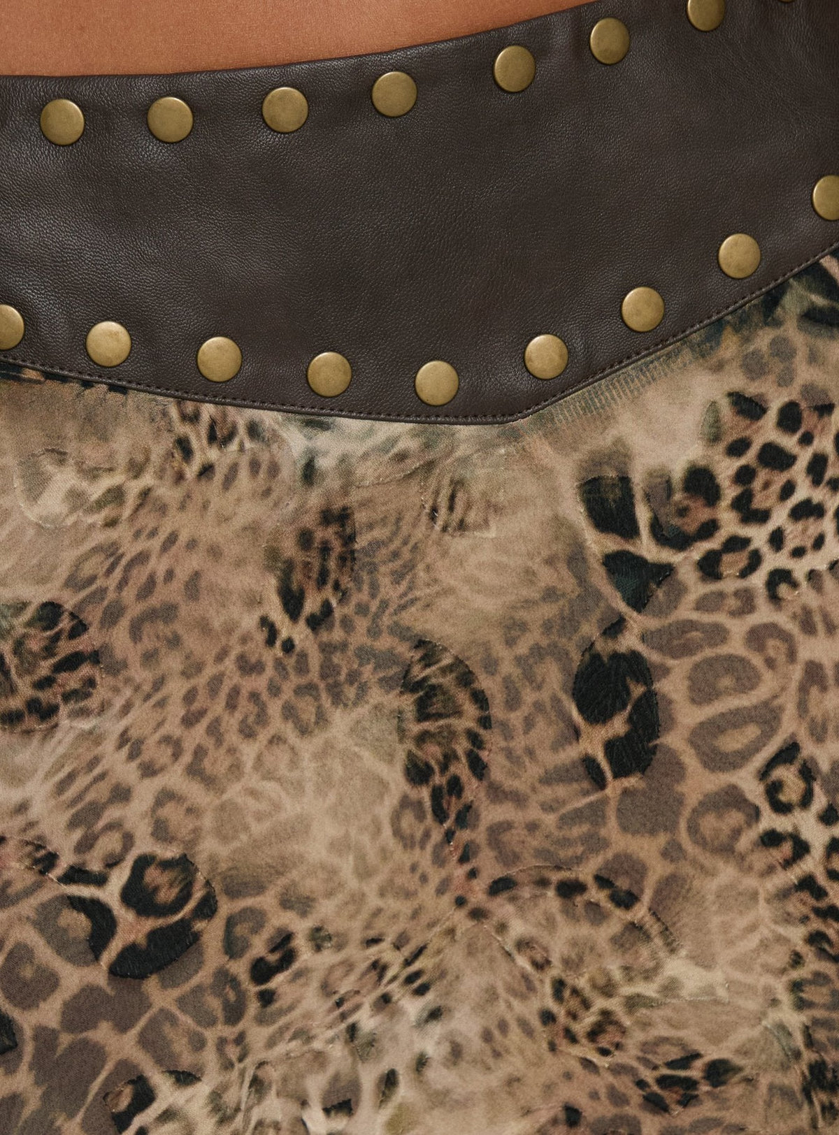 #NOVERA - Falda Midi Málaga de Leopardo Asimétrica -