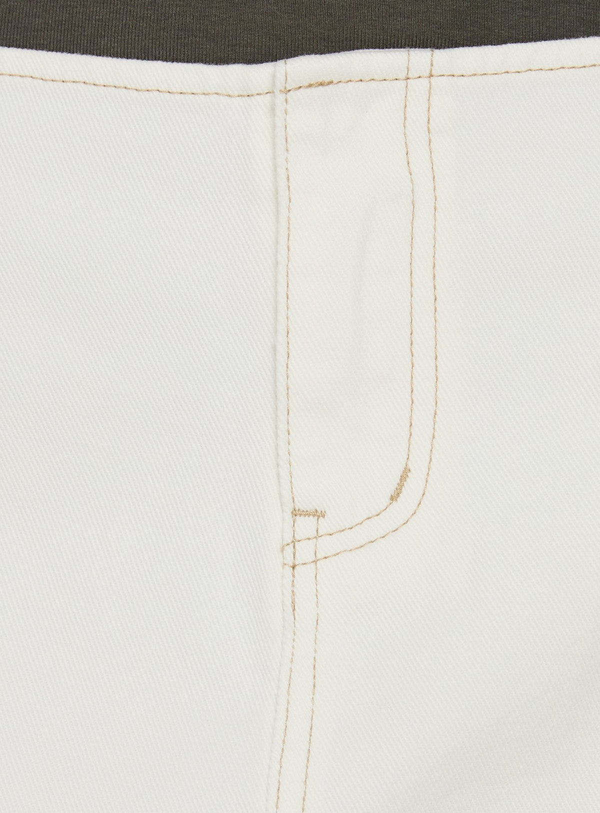 #NOVERA - Minifalda Clementina Blanca de Tiro Bajo Denim -