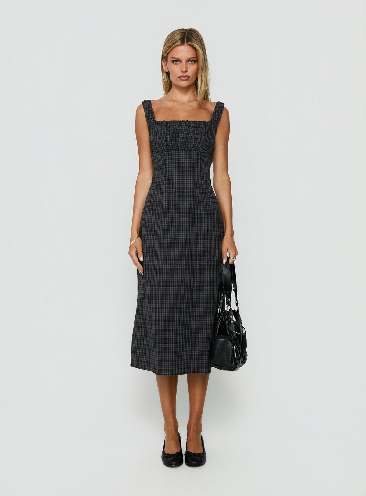 #NOVERA - Vestido Midi Donnamarie de Cuadros -