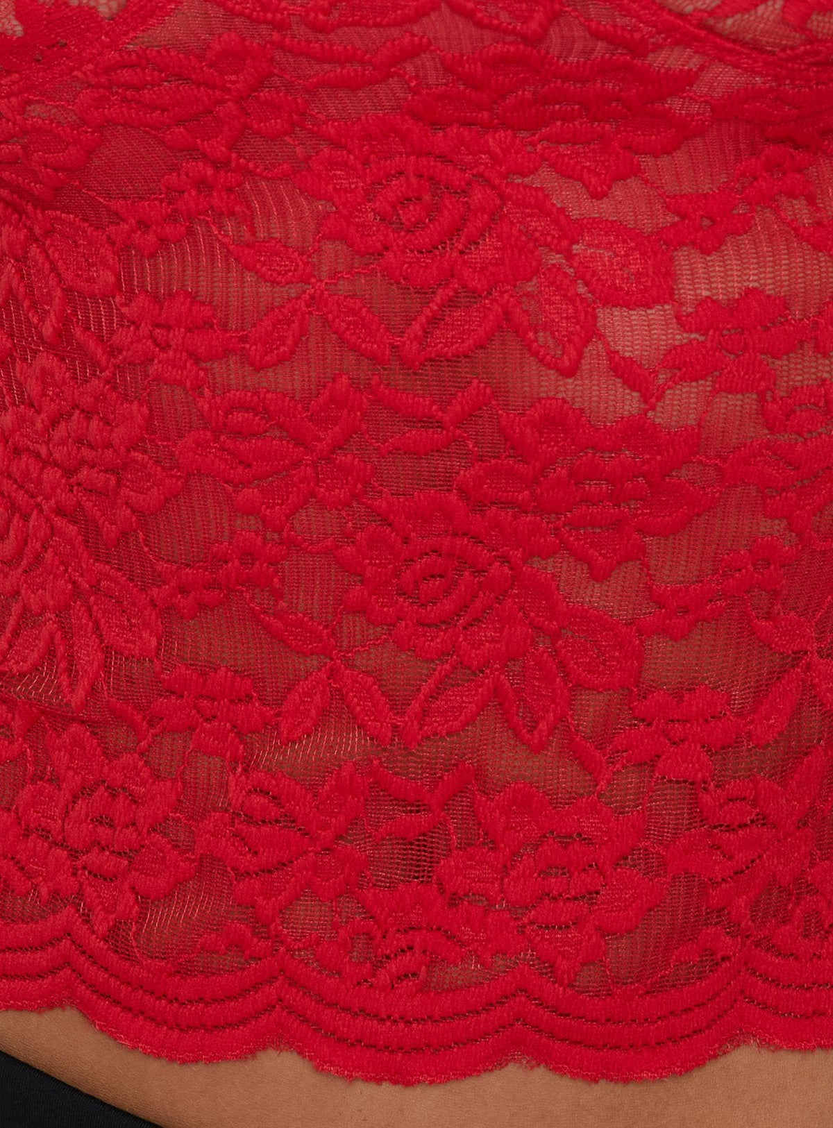 #NOVERA - Top Giallo Rojo de Encaje -