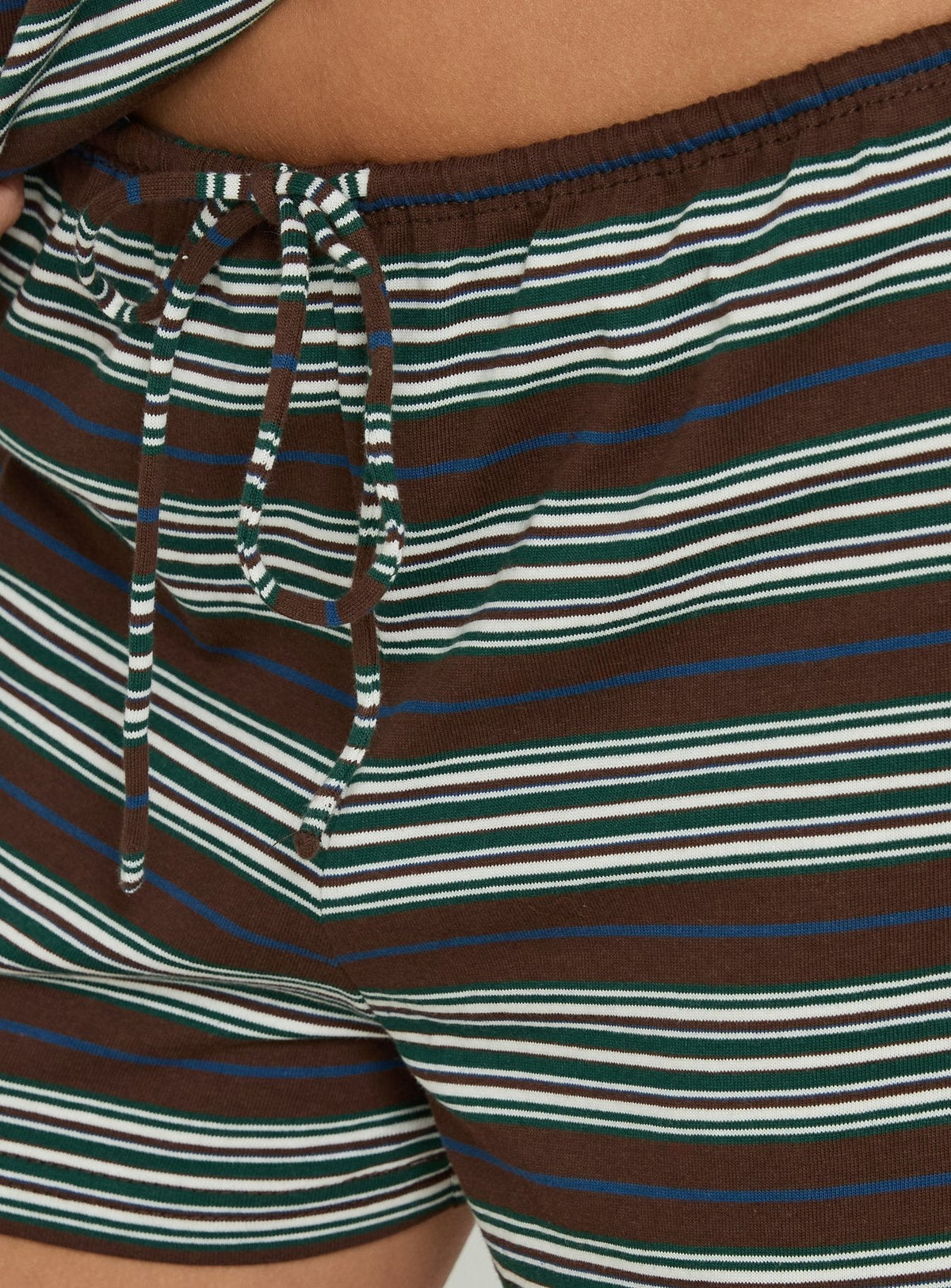 #NOVERA - Shorts Luna Marrón de Rayas -