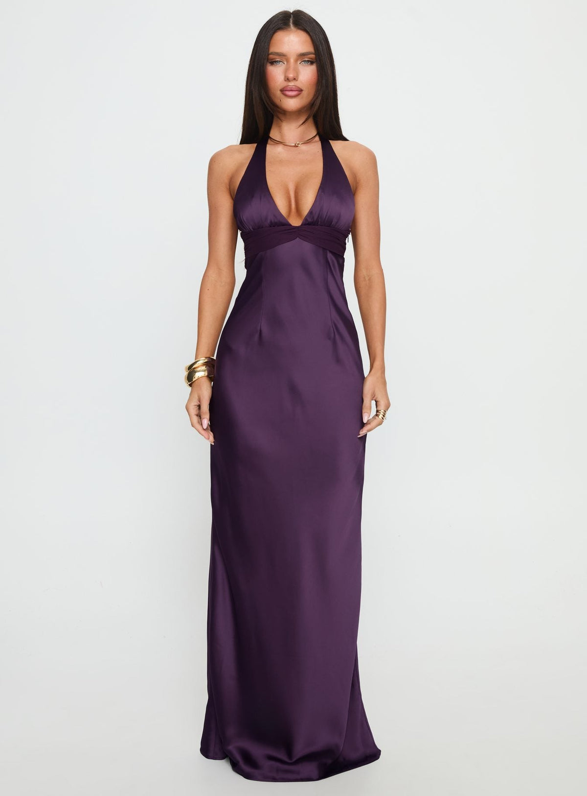#NOVERA - Vestido Largo Odyssa Morado Halter -
