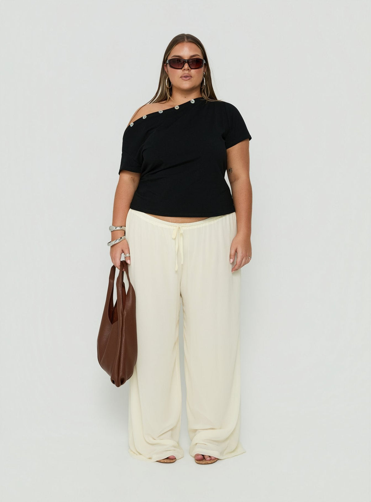 #NOVERA - Pantalón Ariadna Amarillo Talla Grande -
