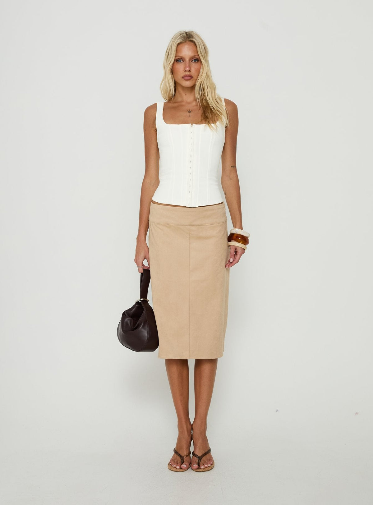 #NOVERA - Top Floreva Blanco Corsé -