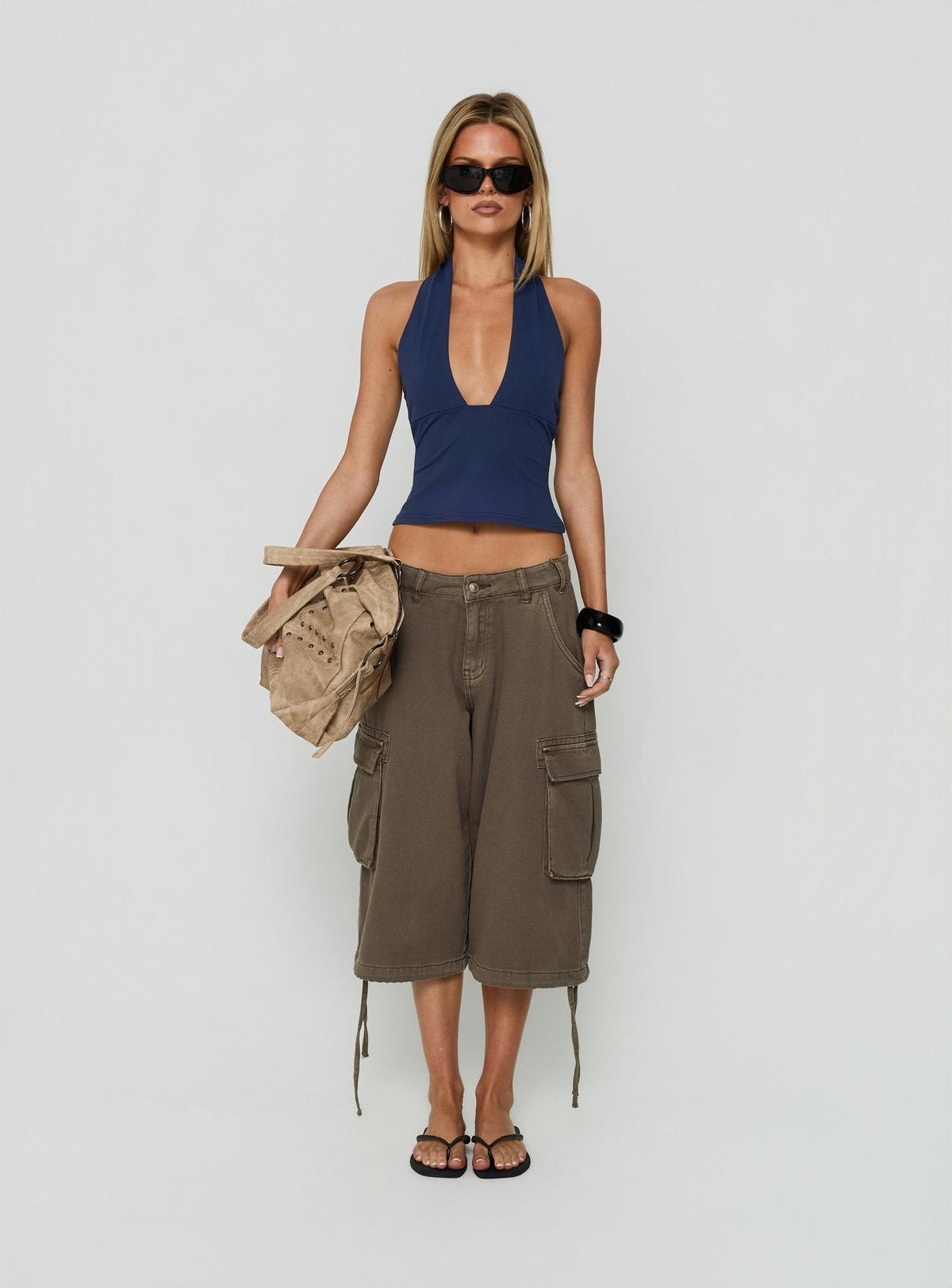 #NOVERA - Camiseta de Tirantes Define Azul Marino Halter -