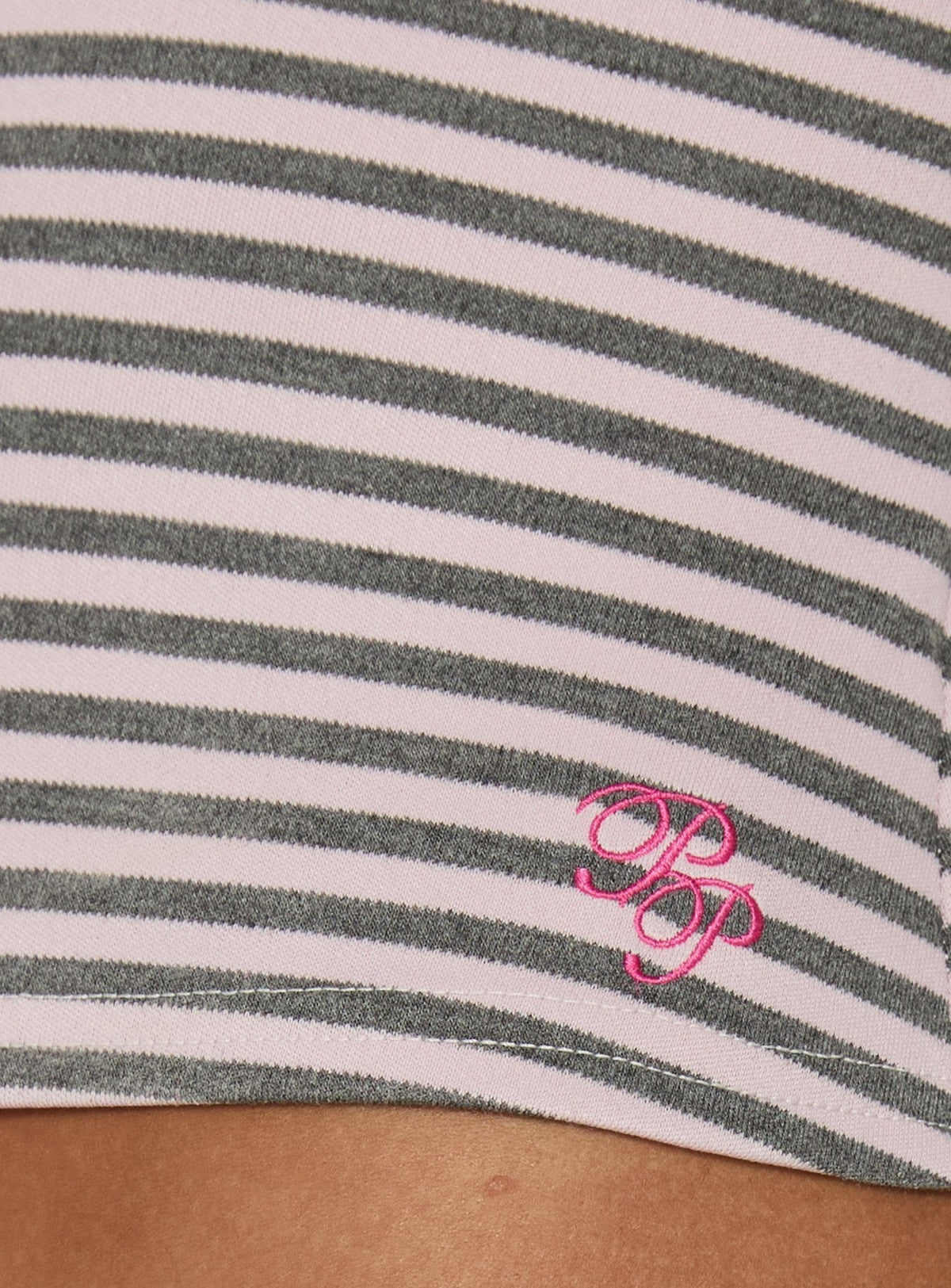 #NOVERA - Top Allice Rosa y Gris de Rayas -
