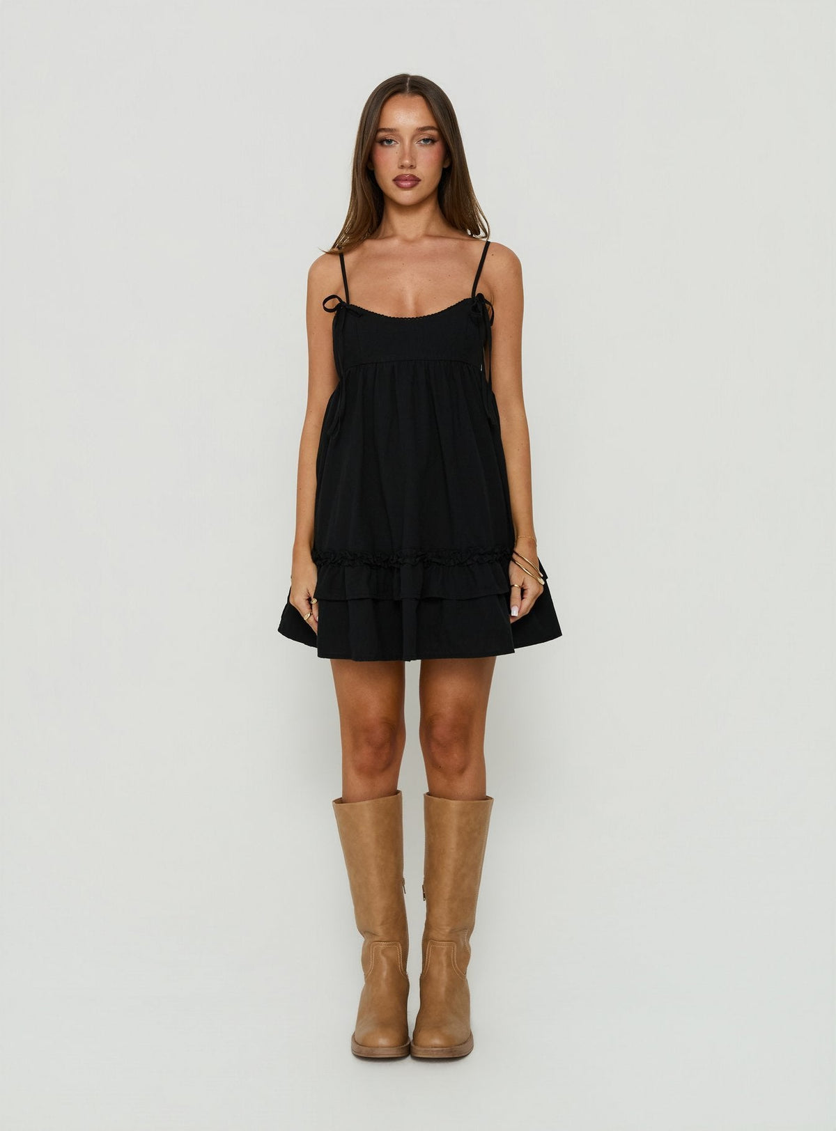 #NOVERA - Vestido Mini Vigo Negro Babydoll -