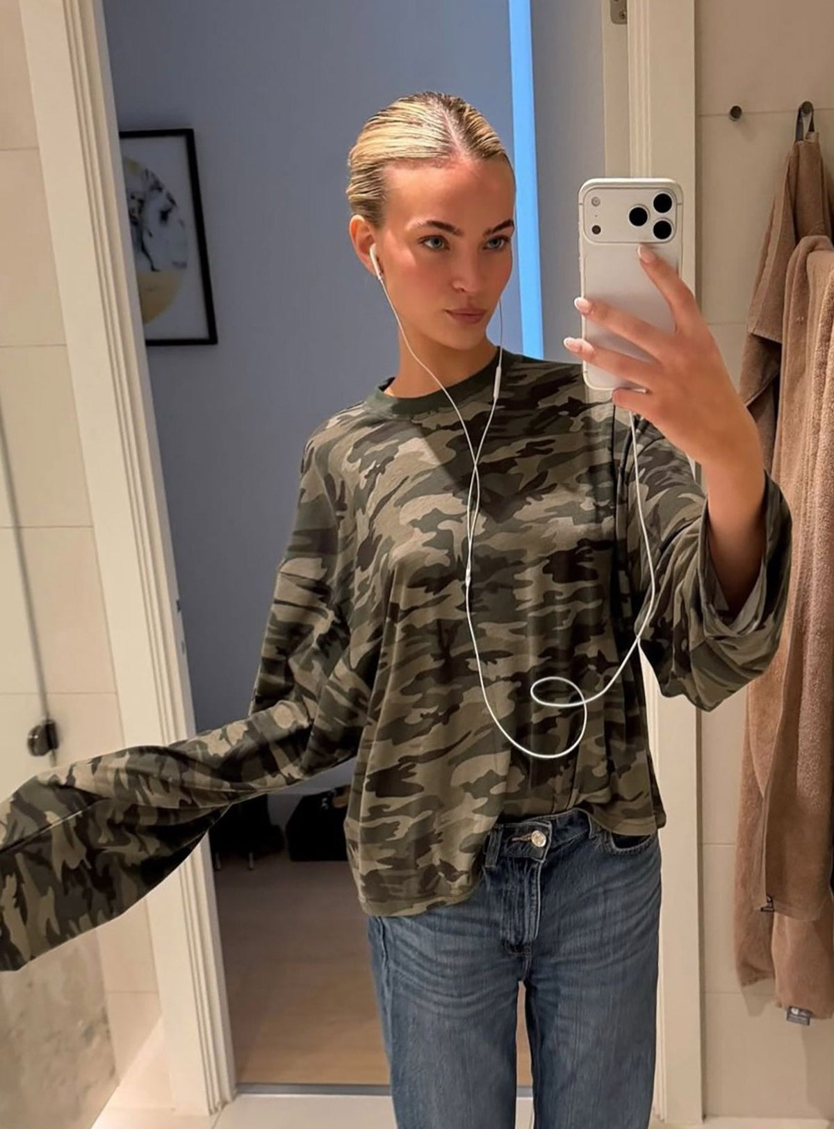 #NOVERA - Top Diana Camuflaje de Manga Larga -