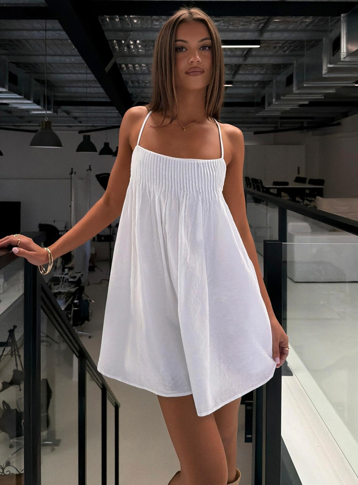 #NOVERA - Vestido Mini Me Blanco Babydoll -