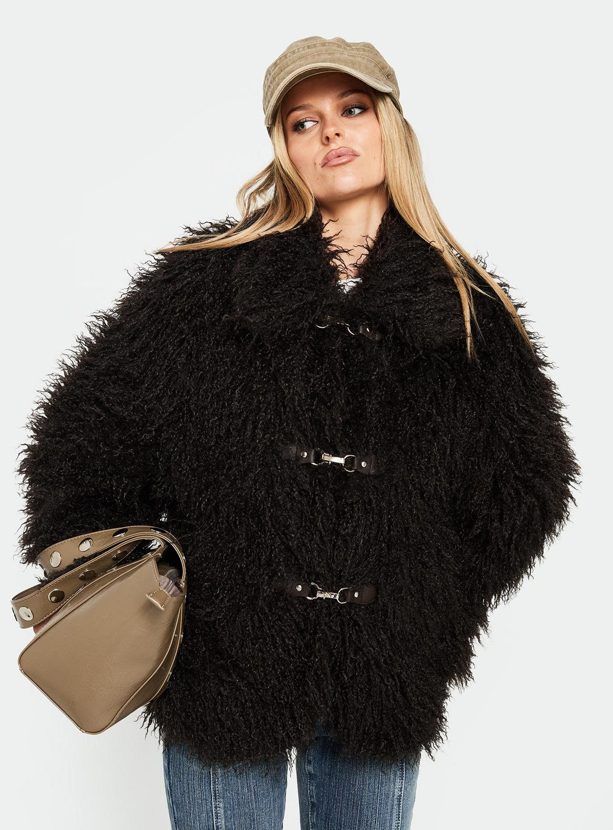 #NOVERA - Chaqueta Nikolie Chocolate de Pelo Sintético -