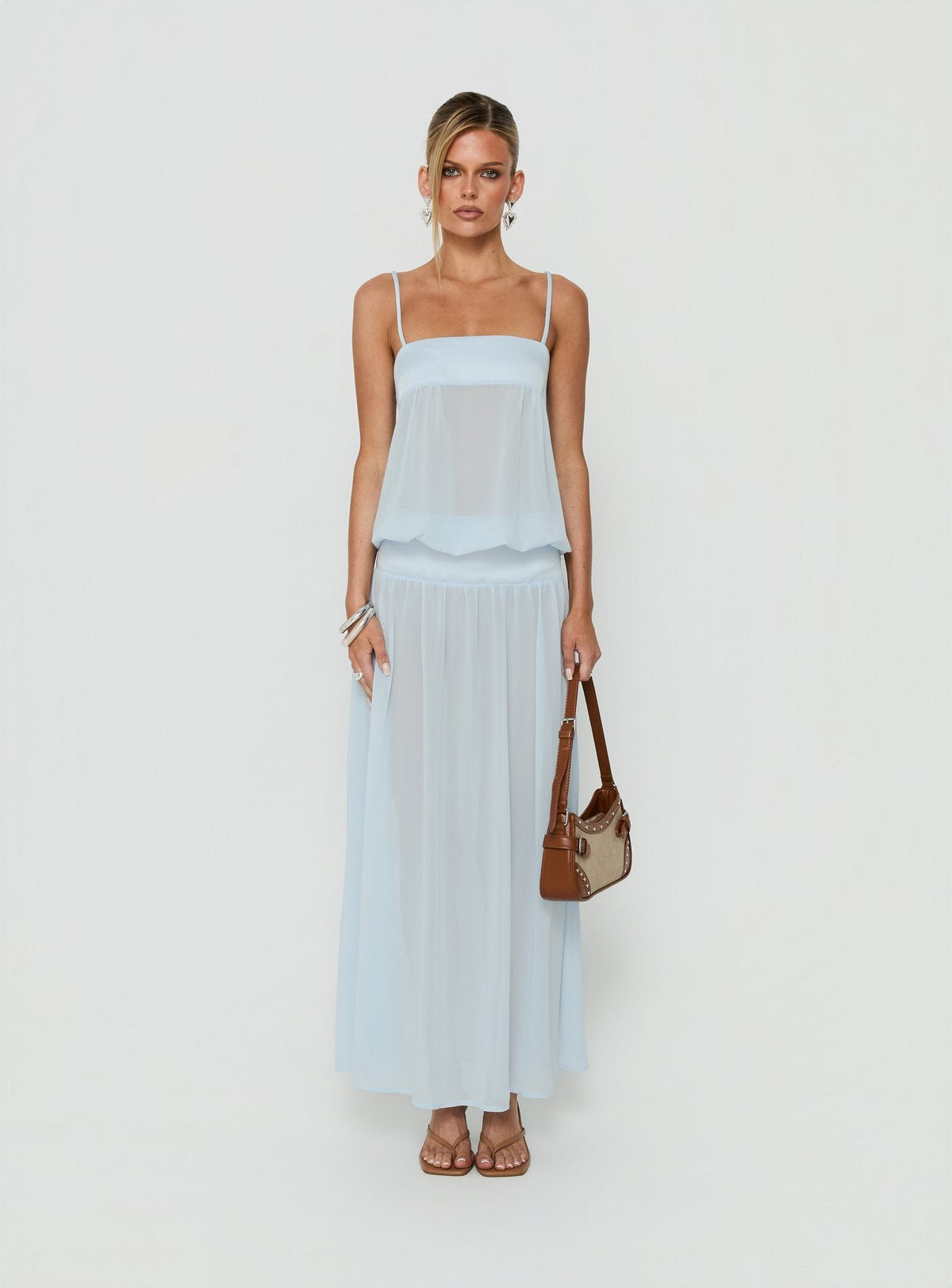 #NOVERA - Vestido Largo Gracia Blouson Azul -