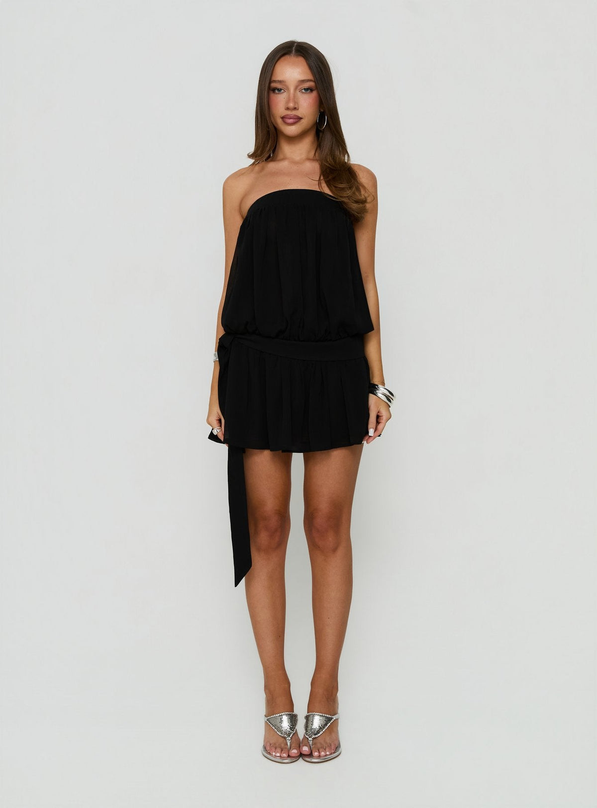 #NOVERA - Vestido Mini Leyre Negro Palabra de Honor -