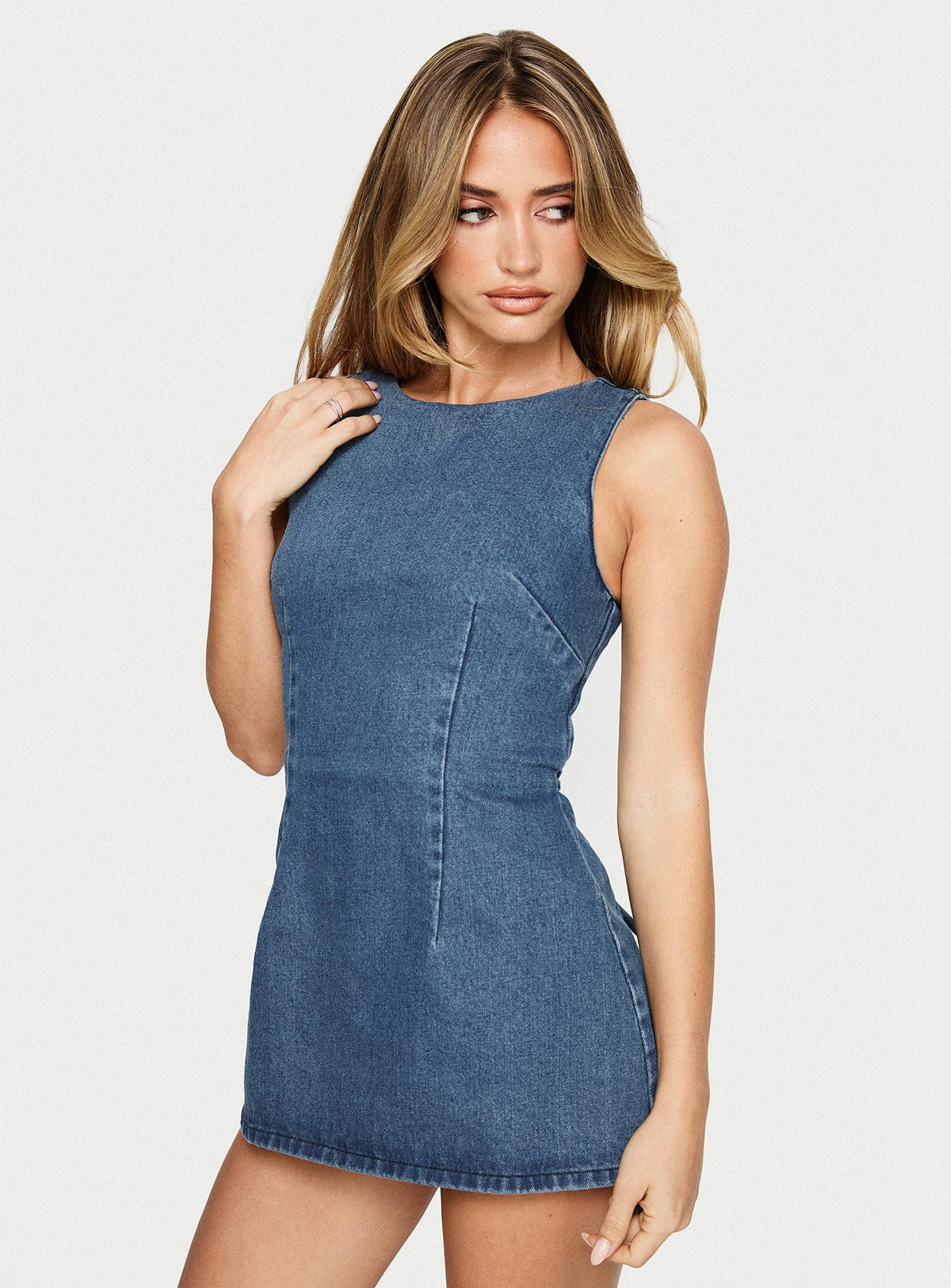 #NOVERA - Mono Corto Ainsleigh Azul Medio Lavado Denim -