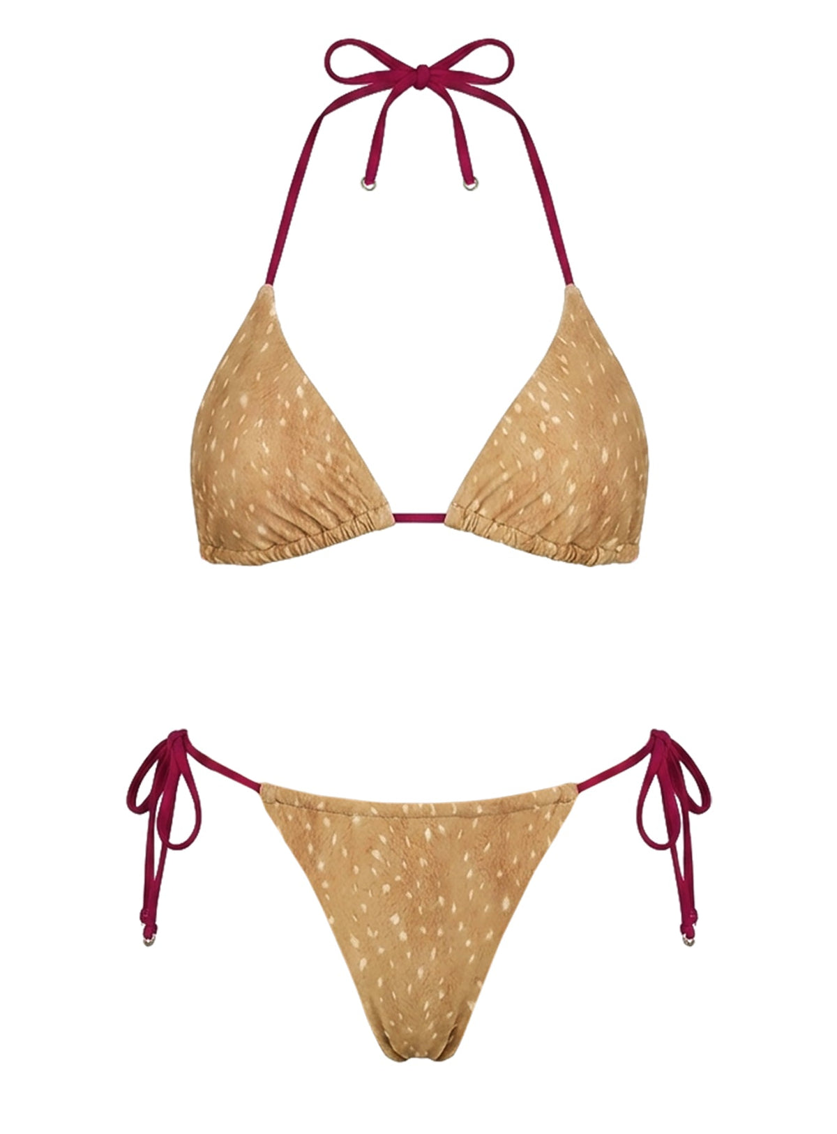 #NOVERA - Braguita de Bikini Selbie Camel Fruncida -