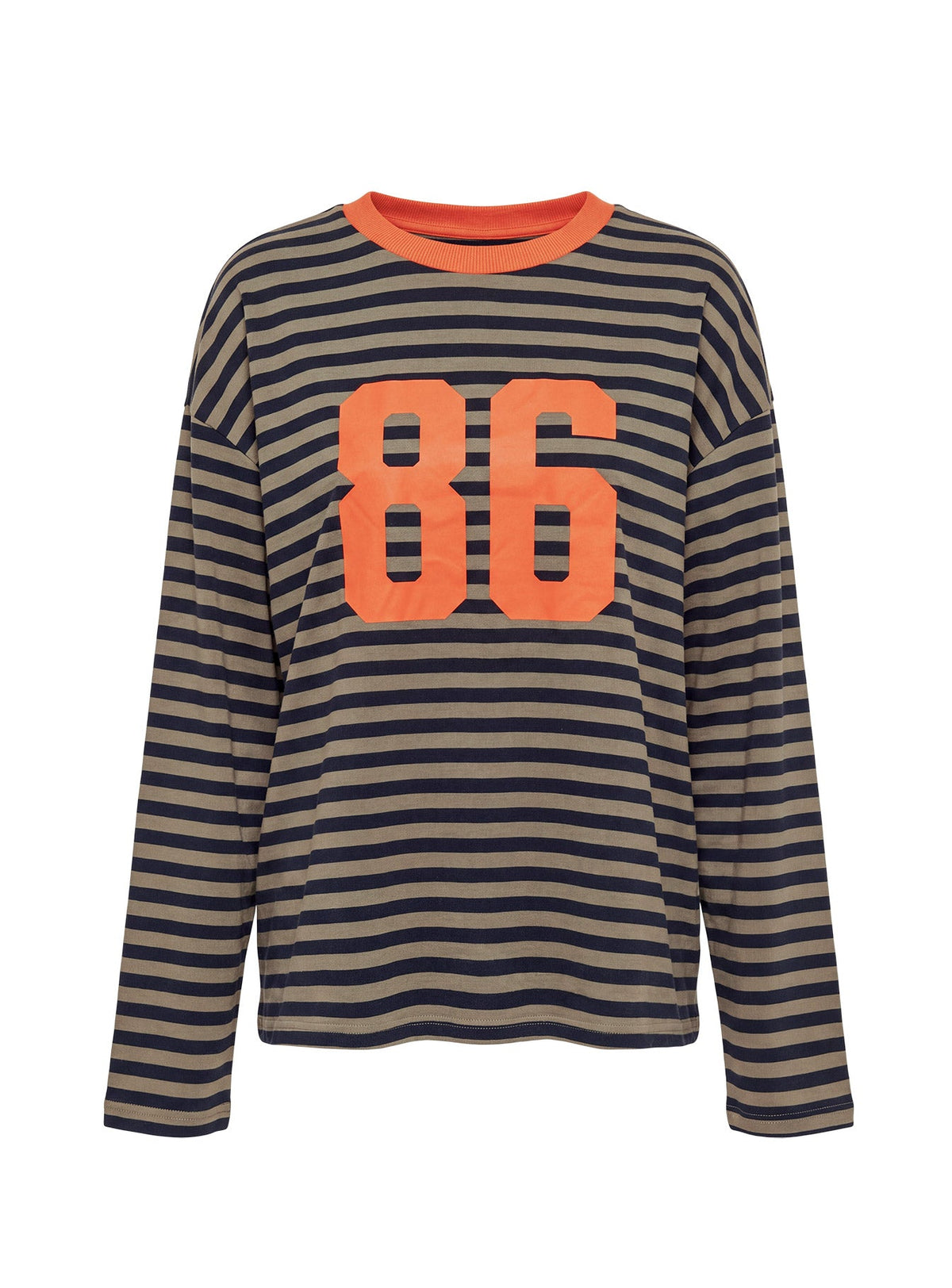 #NOVERA - Top Rocío Multicolor de Rayas de Manga Larga Estampada -