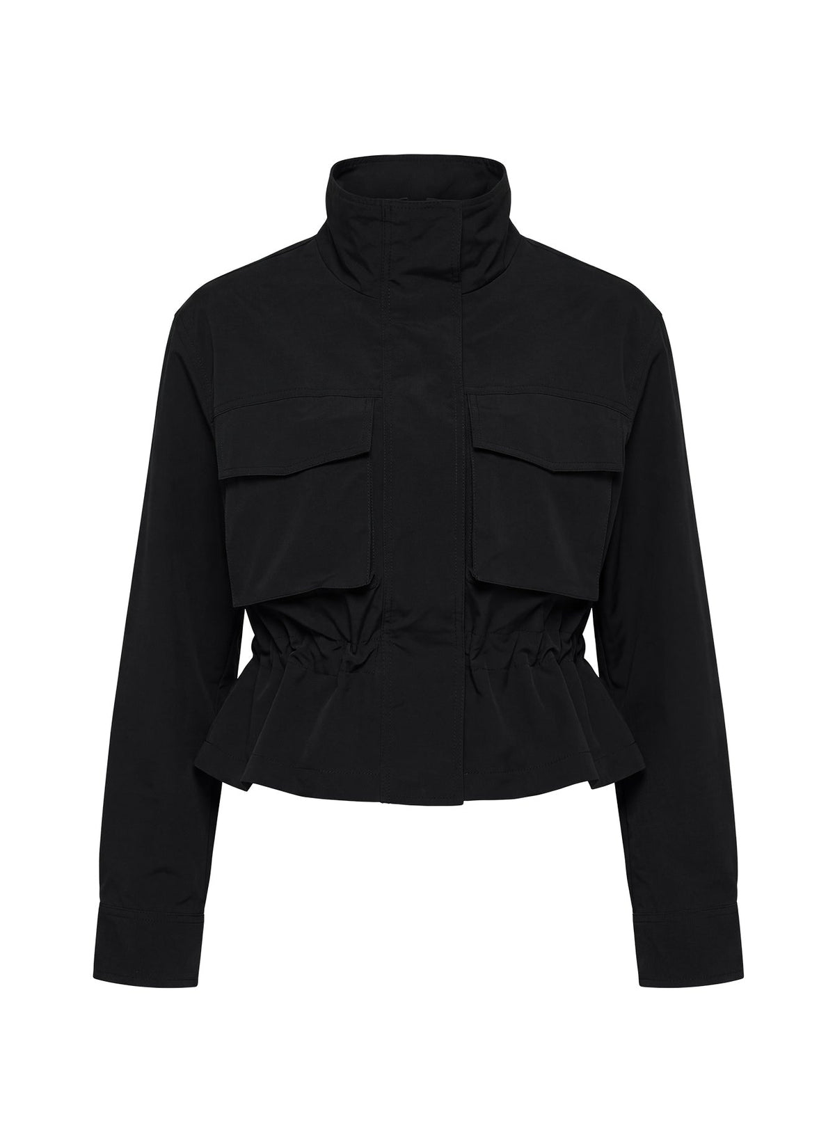 #NOVERA - Chaqueta Annisa Negra de Cuello Alto -